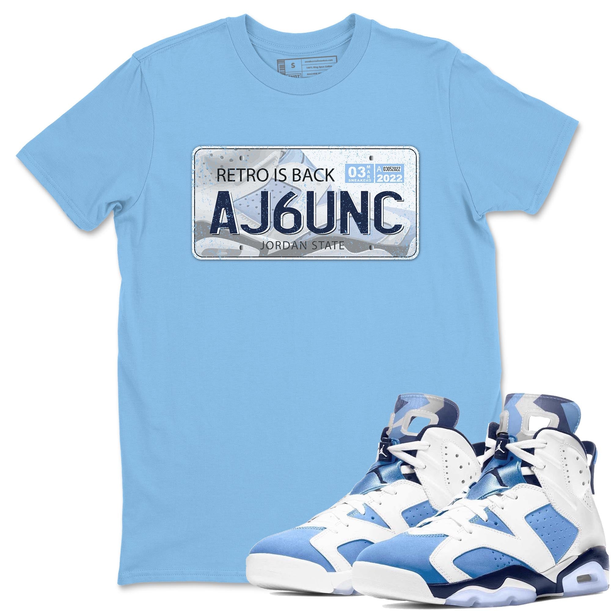Jordan Plate Unisex Tops - Air Jordan 6 UNC