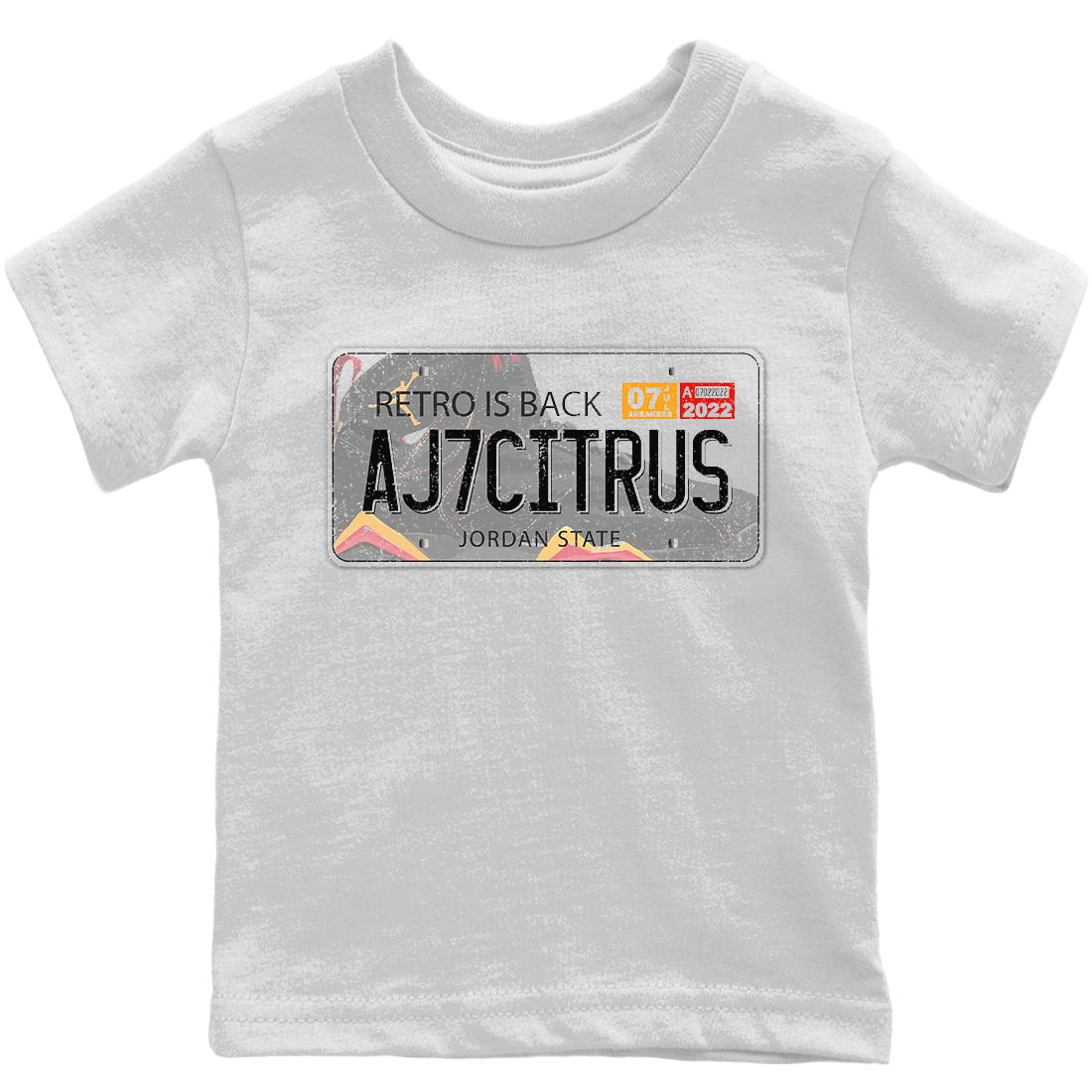 Jordan Plate Kids Tops - Air Jordan 7 Citrus