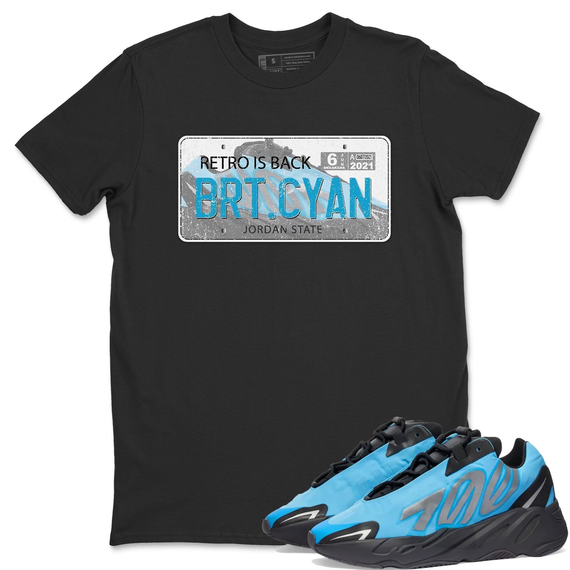 Jordan Plate Unisex Tops - Yeezy 700 Bright Cyan