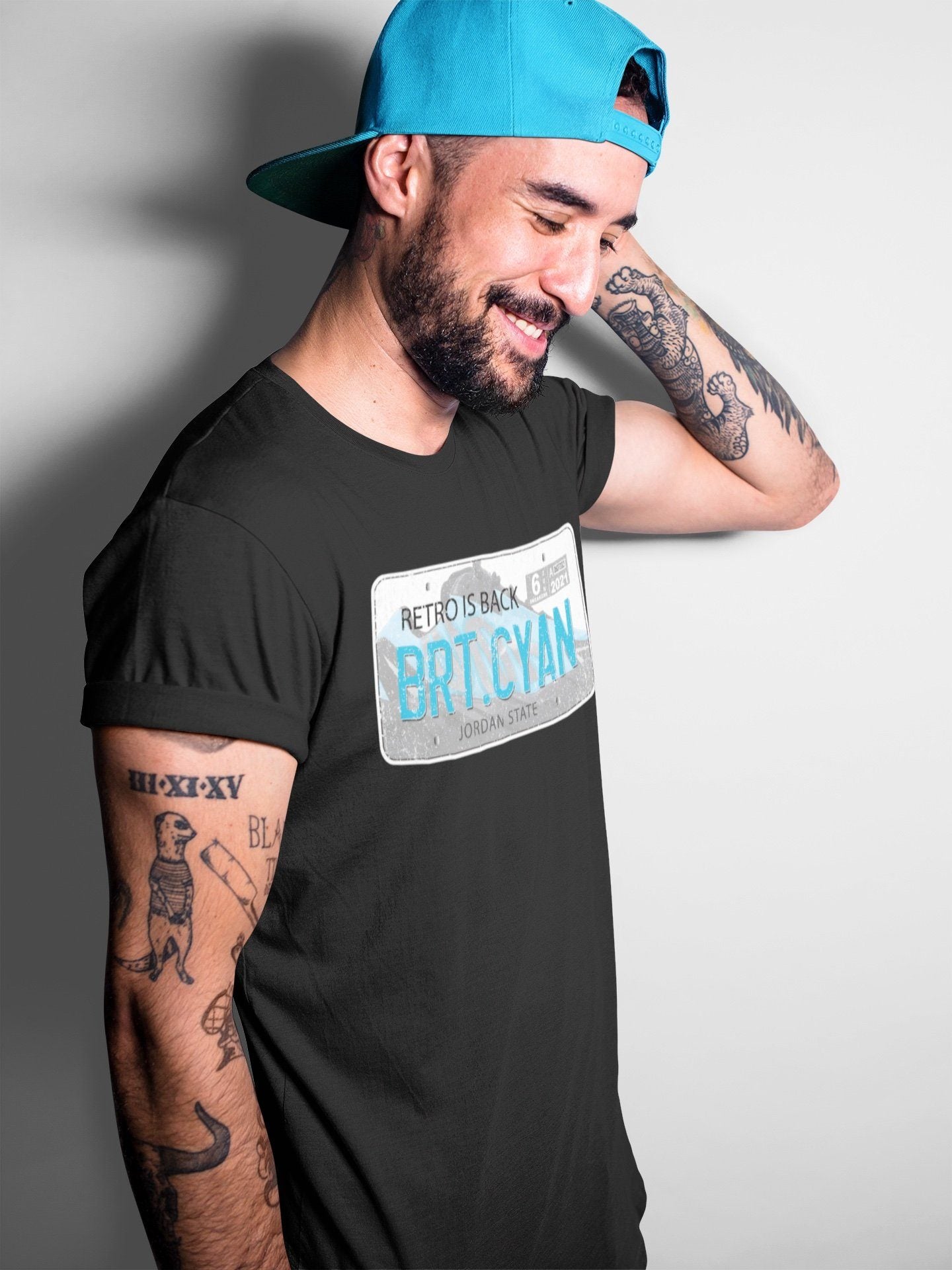 Jordan Plate Unisex Tops - Yeezy 700 Bright Cyan