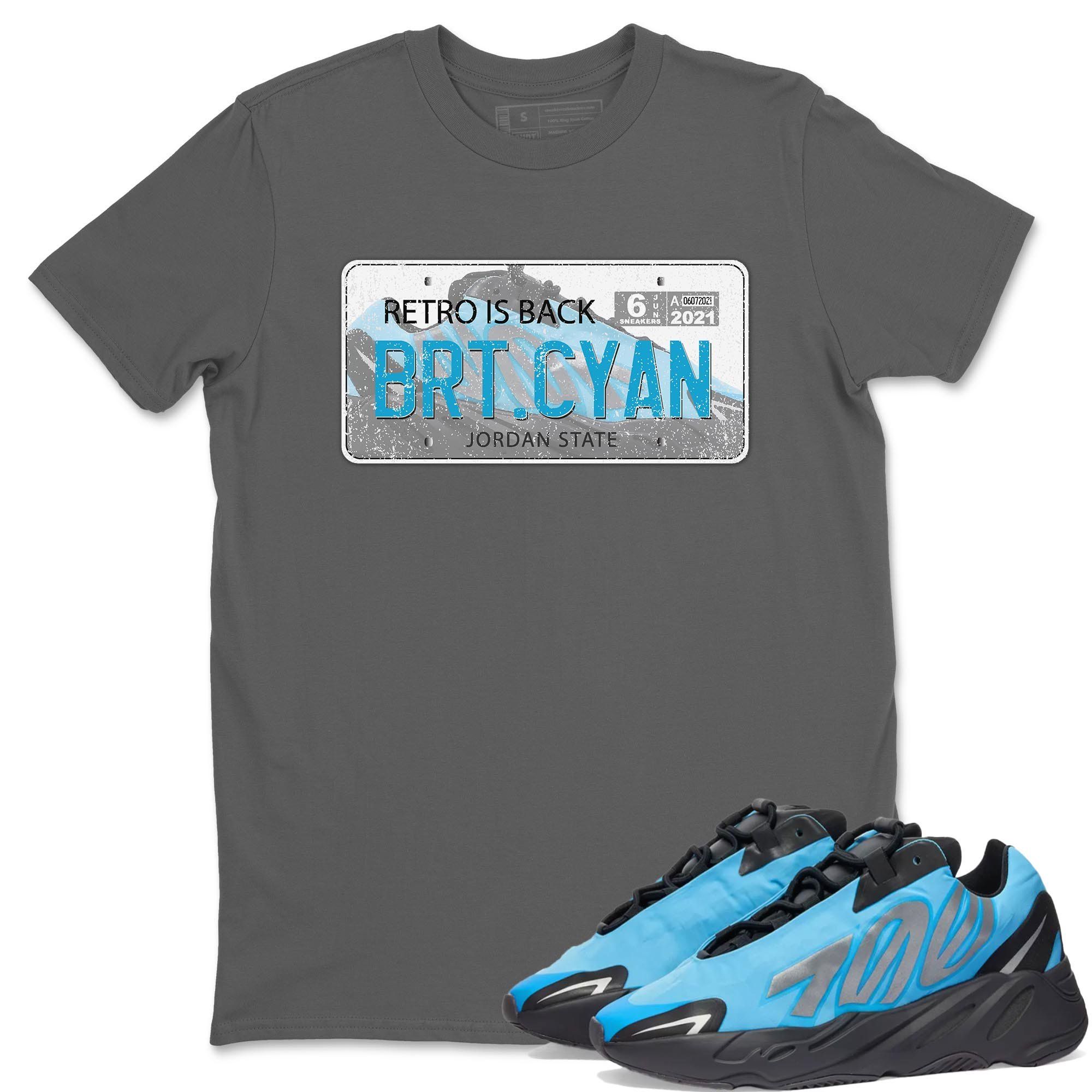 Jordan Plate Unisex Tops - Yeezy 700 Bright Cyan