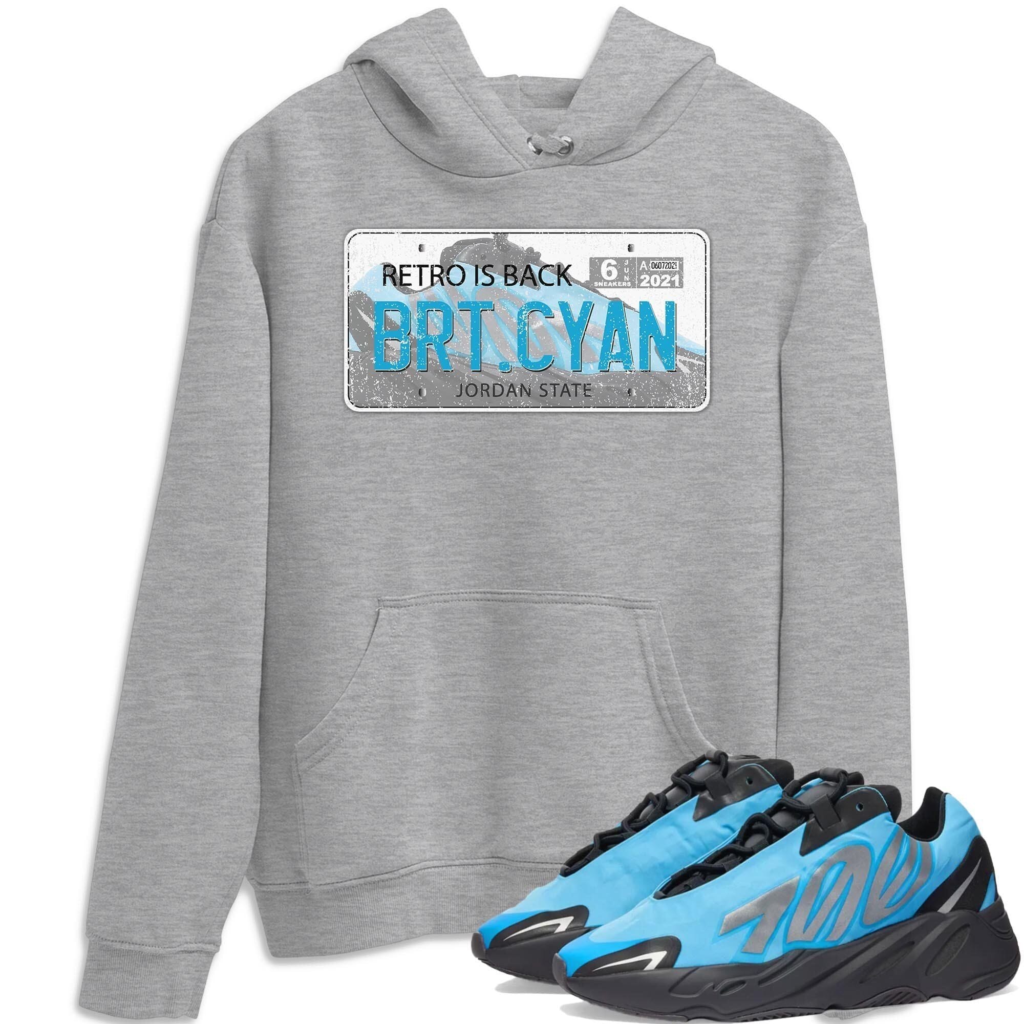 Jordan Plate Unisex Tops - Yeezy 700 Bright Cyan
