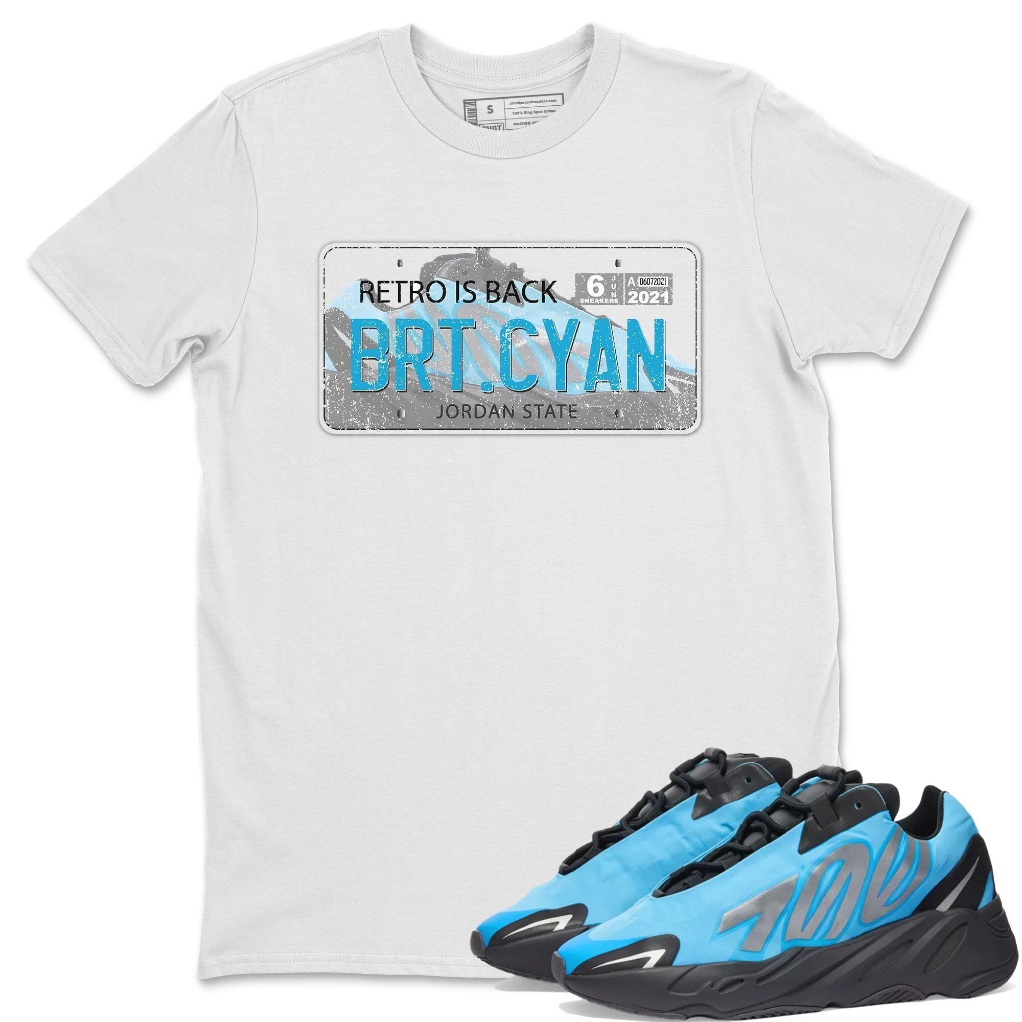 Jordan Plate Unisex Tops - Yeezy 700 Bright Cyan