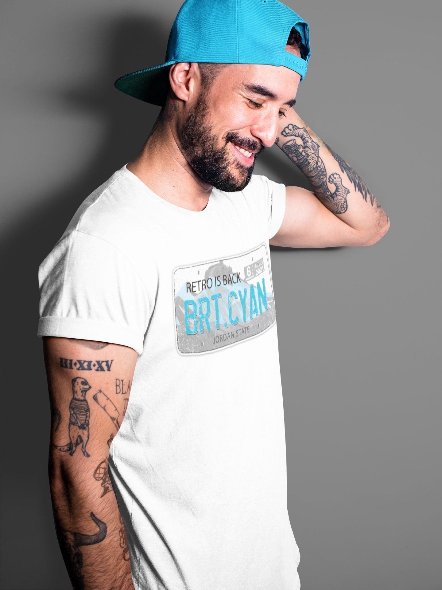 Jordan Plate Unisex Tops - Yeezy 700 Bright Cyan