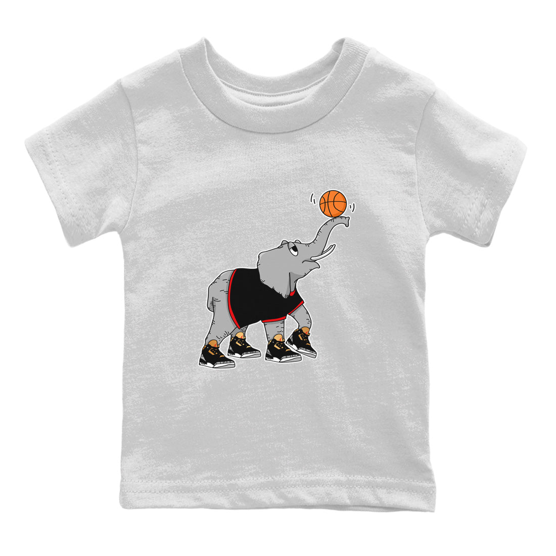 Juggling Elephant Kids Tops - Air Jordan 3 Black Gold