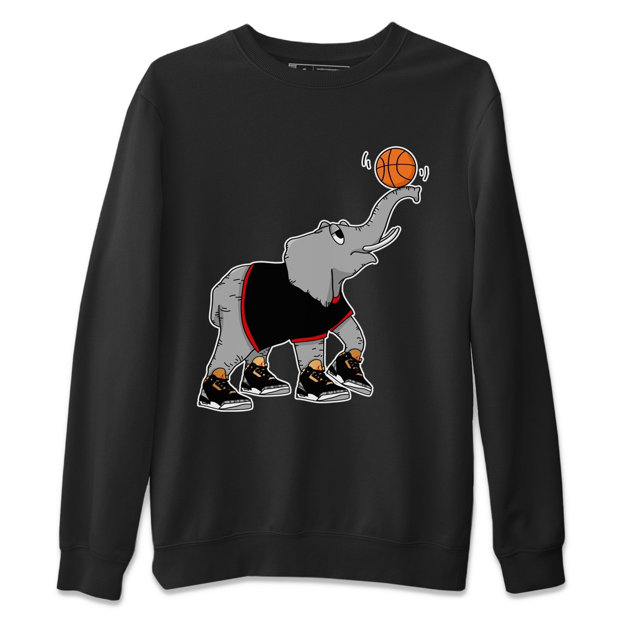 Juggling Elephant Unisex Tops - Air Jordan 3 Black Gold