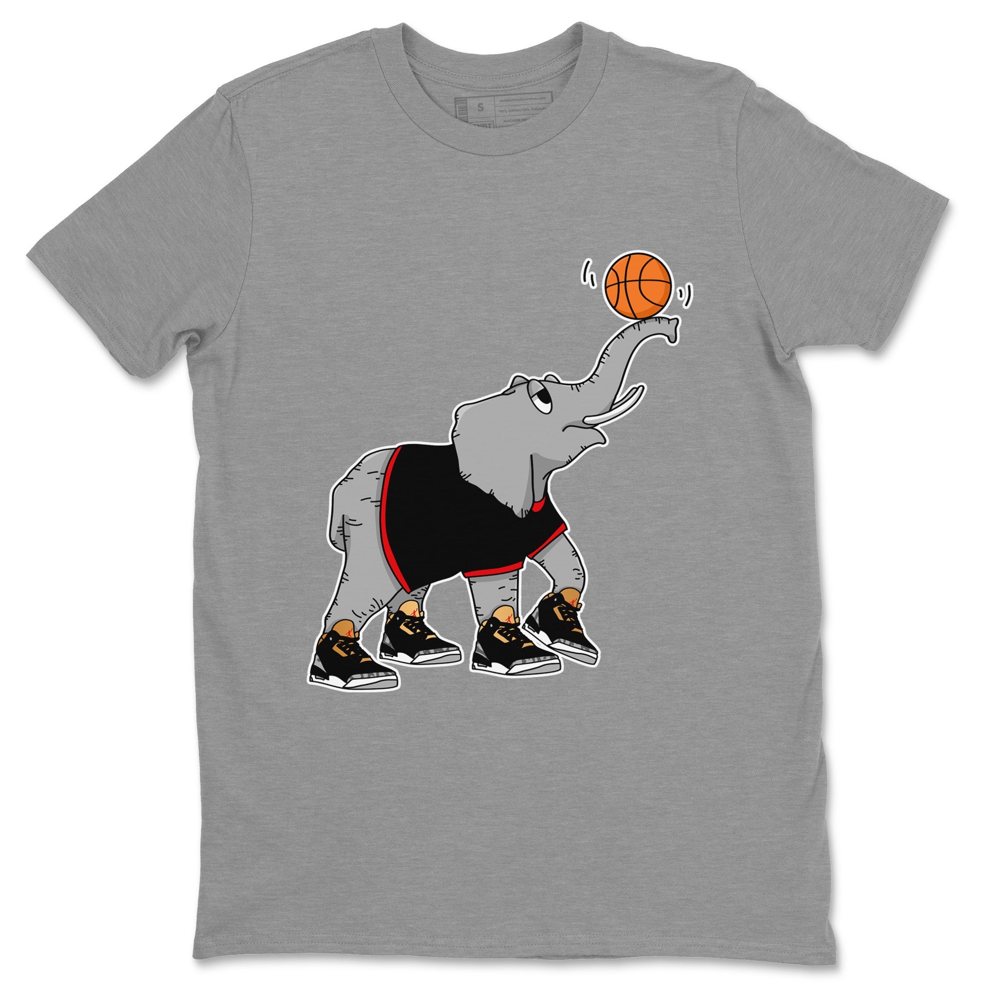 Juggling Elephant Unisex Tops - Air Jordan 3 Black Gold