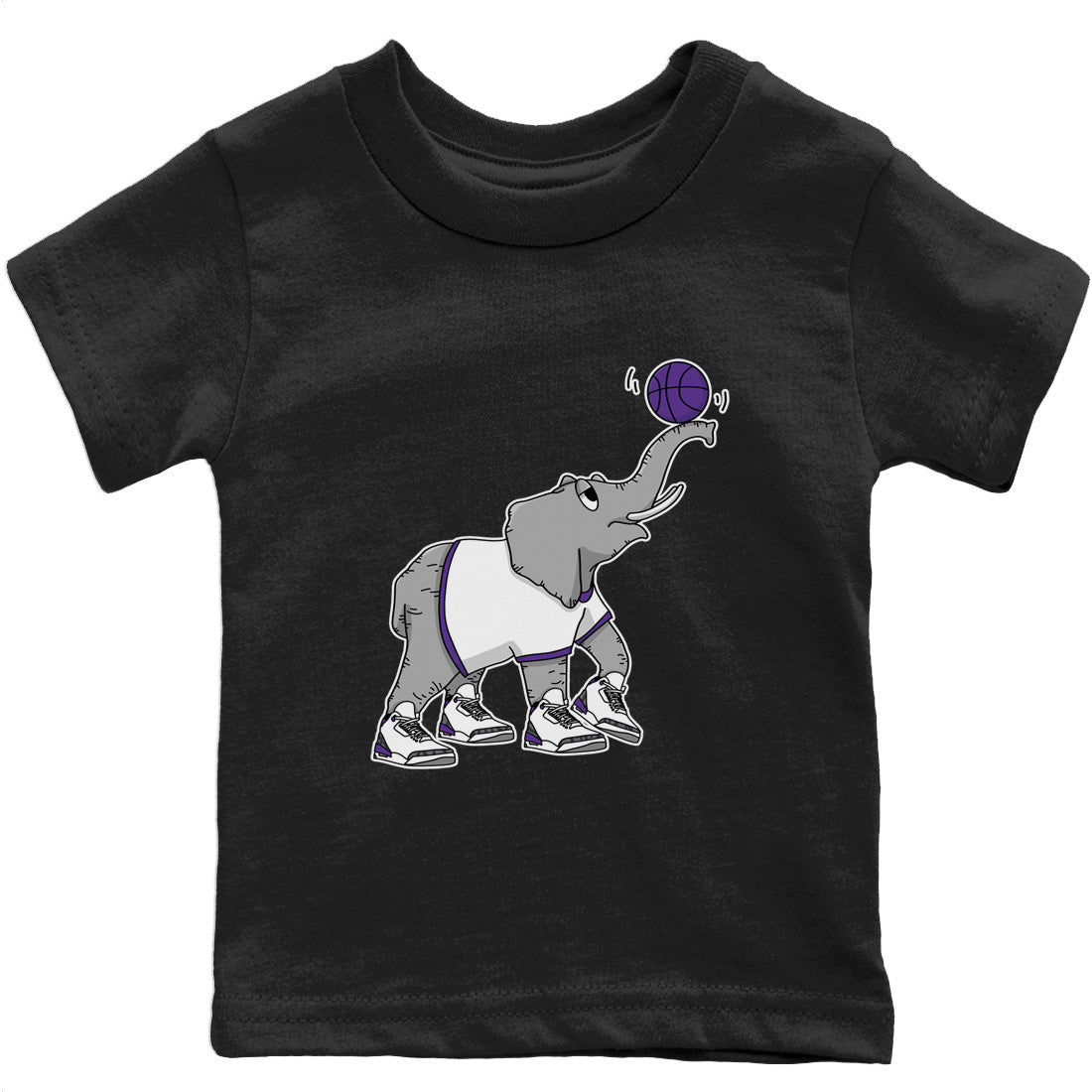 Juggling Elephant Kids Tops - Air Jordan 3 Dark Iris