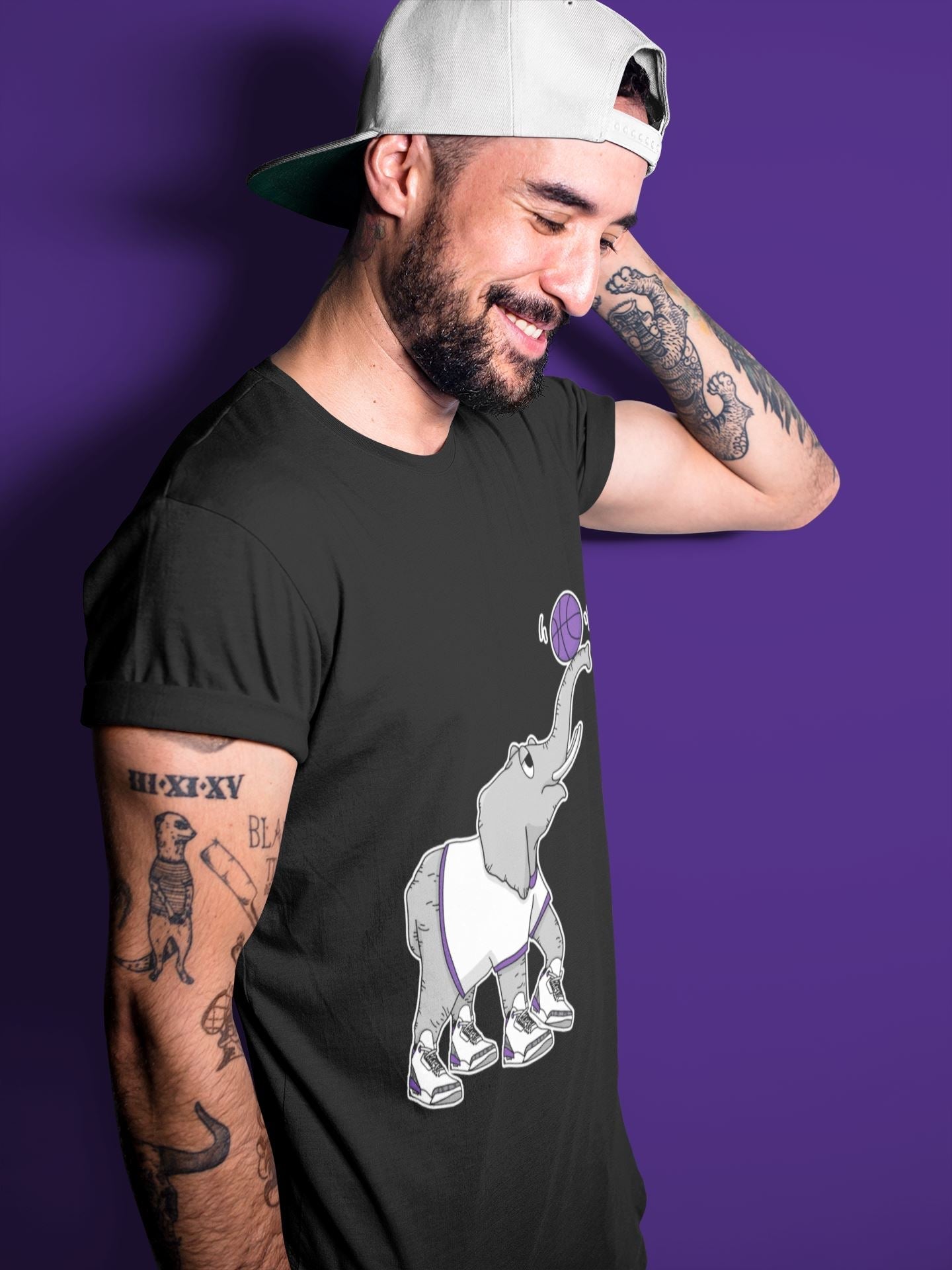 Juggling Elephant Unisex Tops - Air Jordan 3 Dark Iris