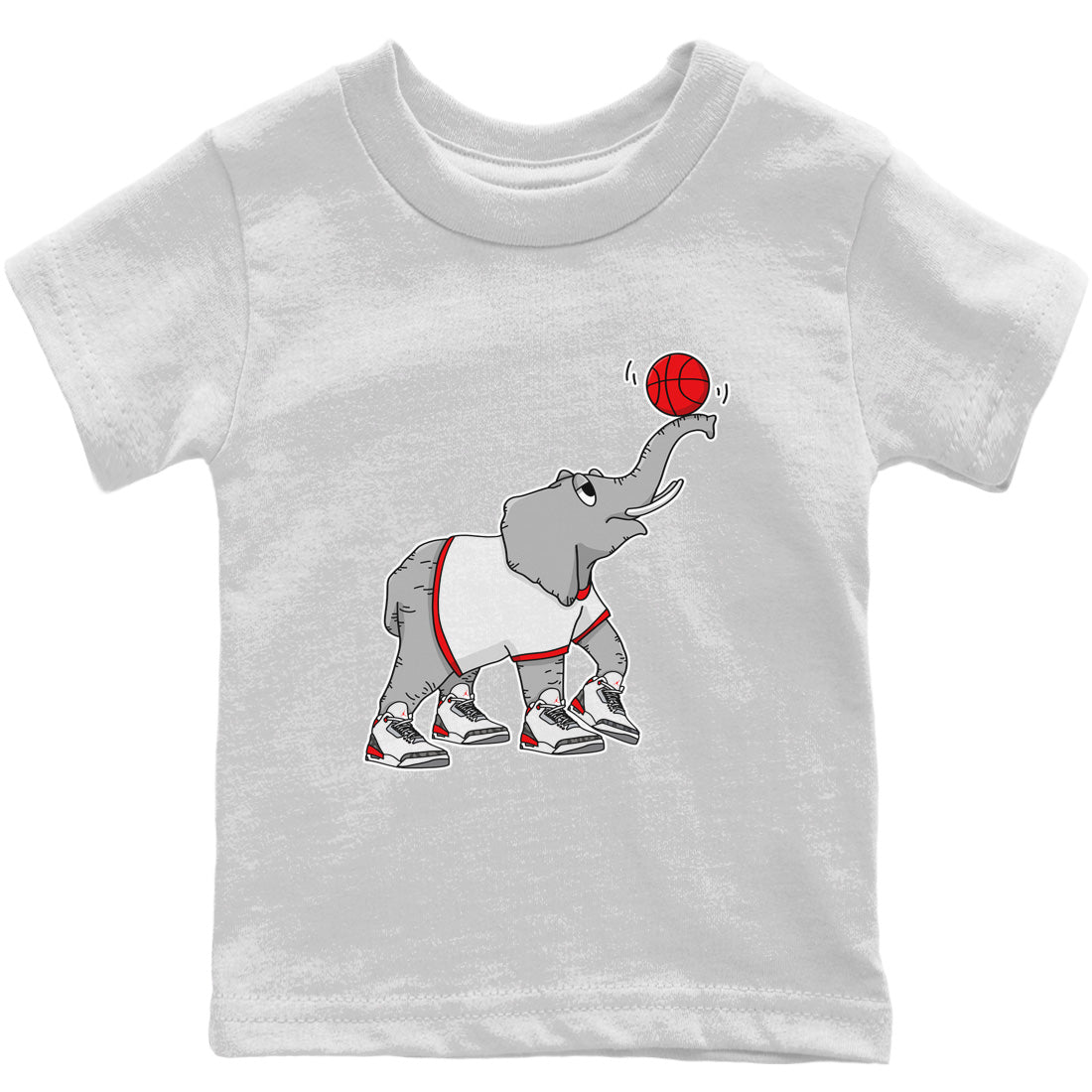 Juggling Elephant Kids Tops - Air Jordan 3 Fire Red