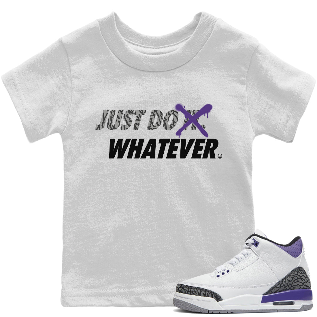 Just Do Whatever Kids Tops - Air Jordan 3 Dark Iris