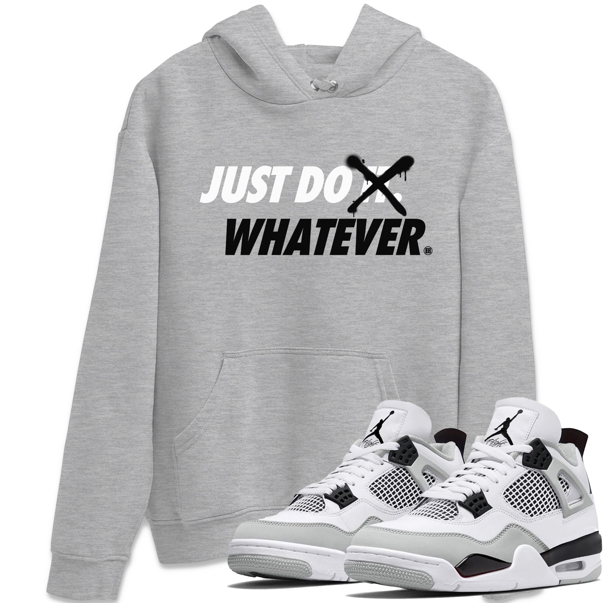 Just Do Whatever Unisex Tops - Air Jordan 4 Military Black