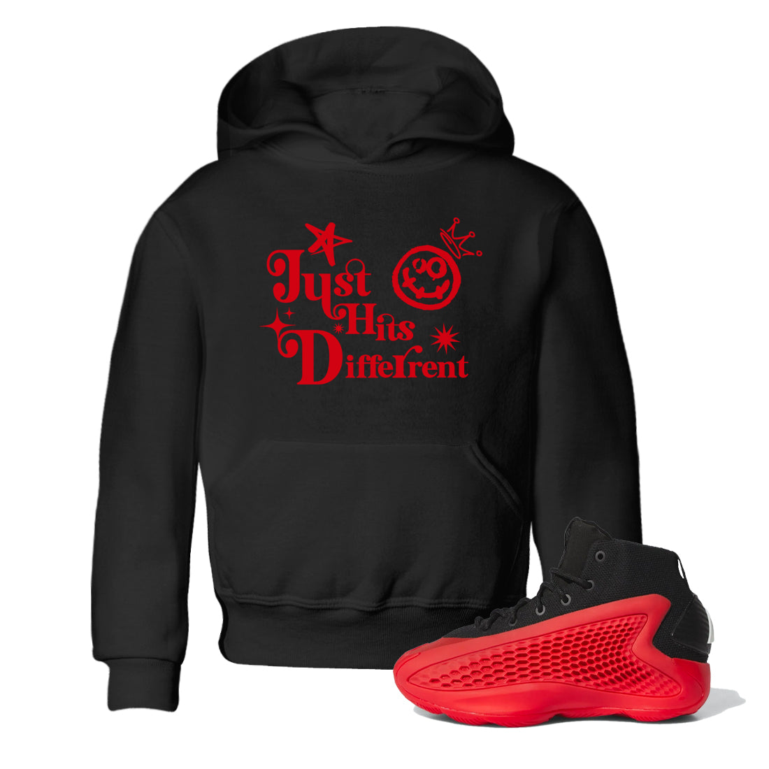 Just Hits Different snkmatch Tees Kids - AE 1 Bred