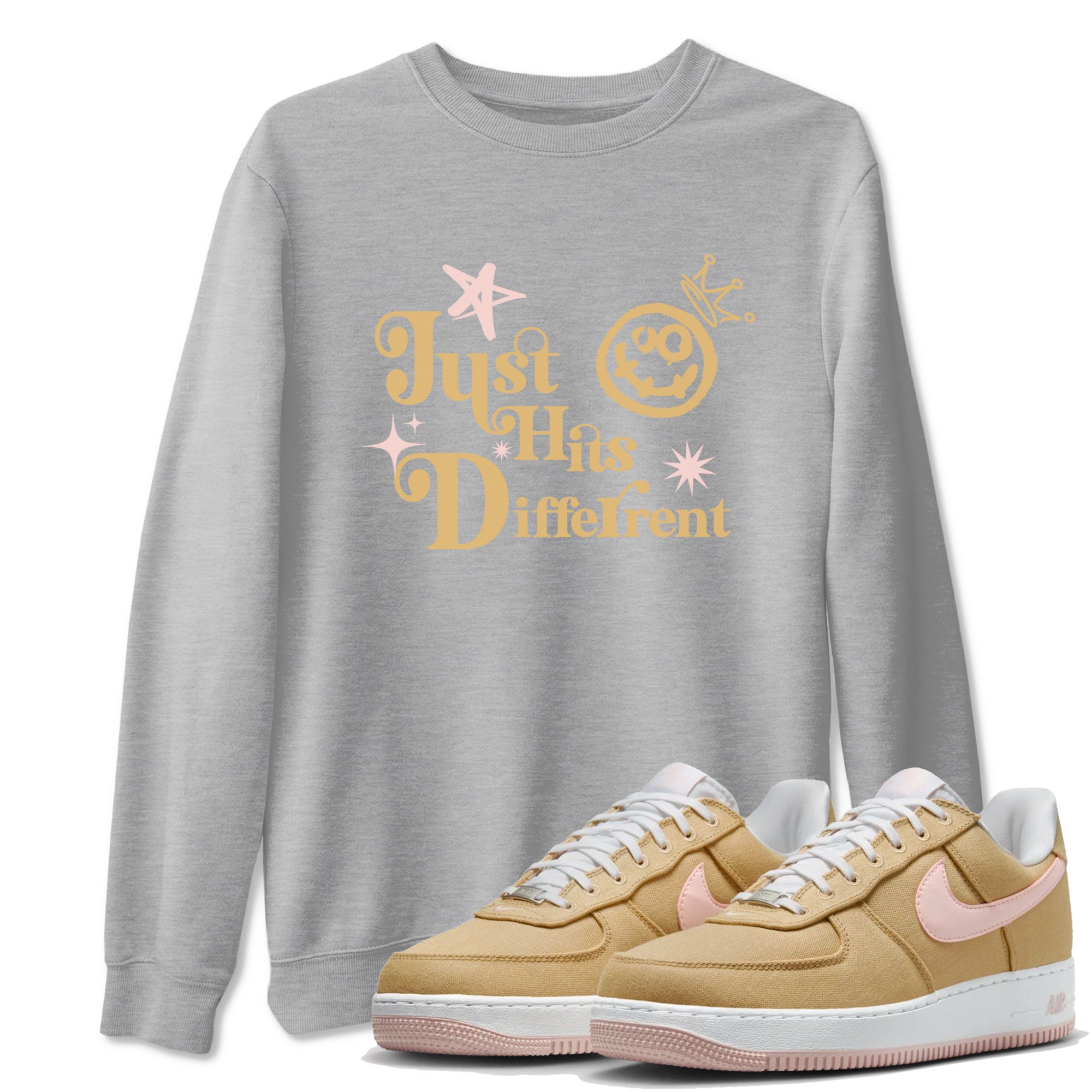 Just Hits Different snkmatch Tees - Air Force 1 Linen