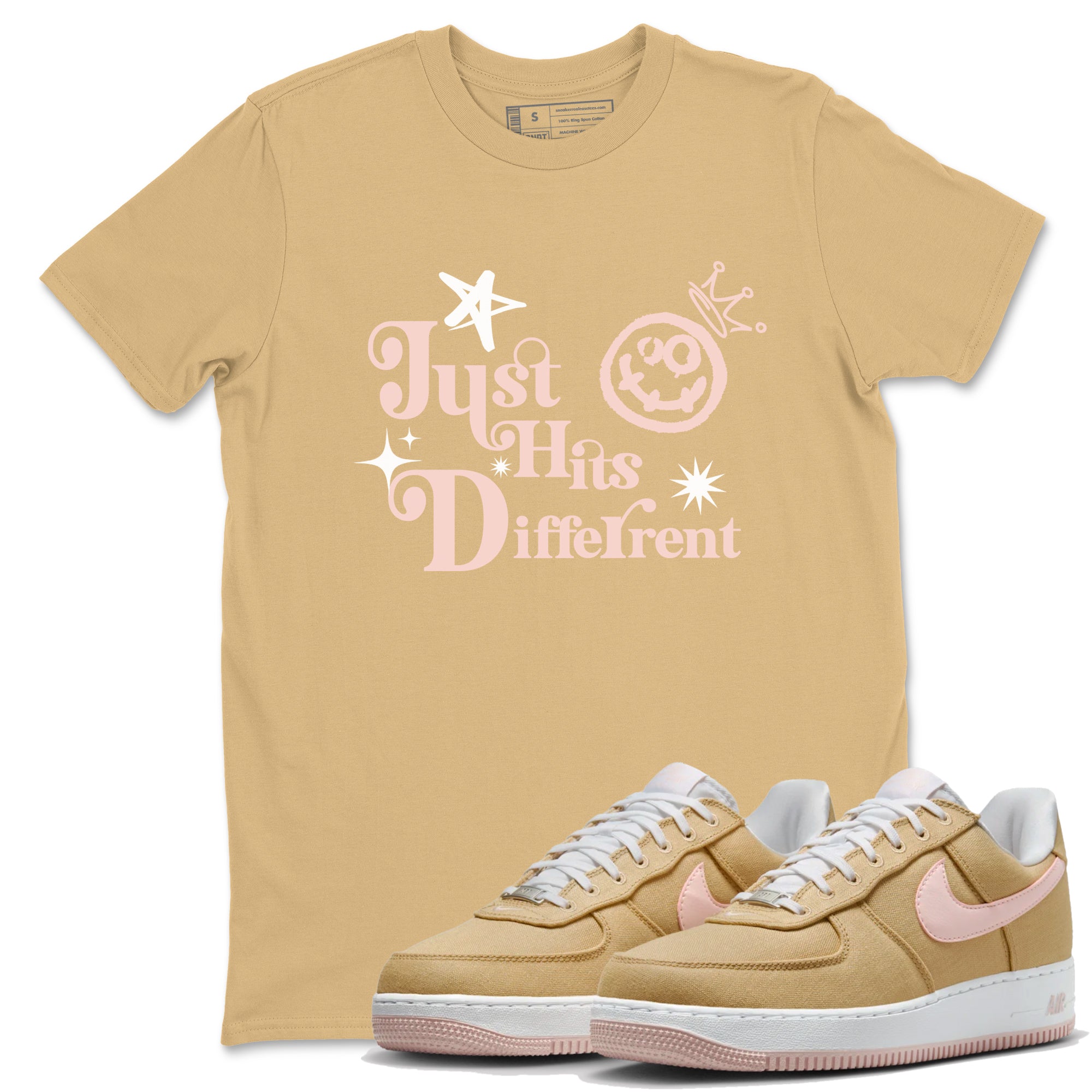 Just Hits Different snkmatch Tees - Air Force 1 Linen