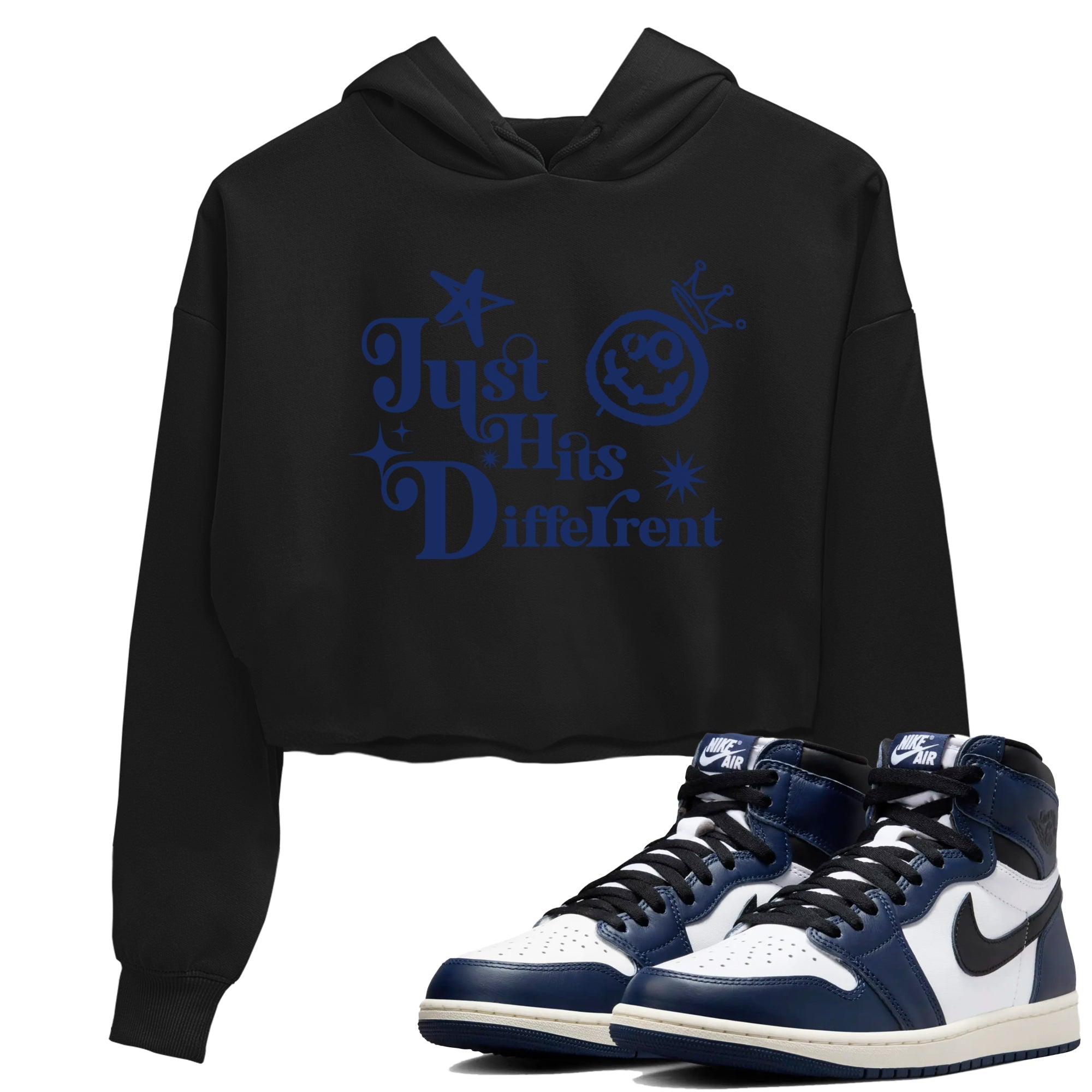 Just Hits Different snkmatch Women's Top - Air Jordan 1 Midnight Navy