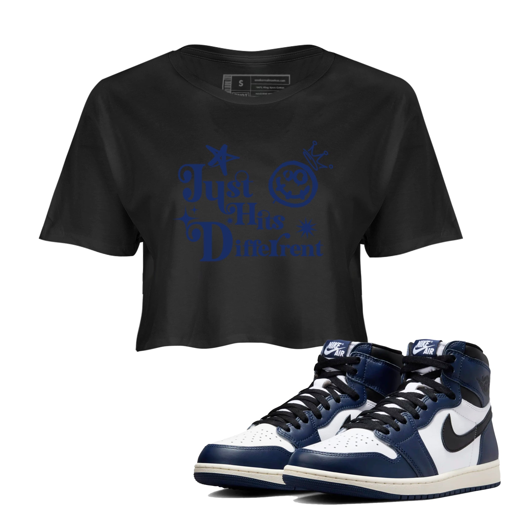 Just Hits Different snkmatch Women's Top - Air Jordan 1 Midnight Navy