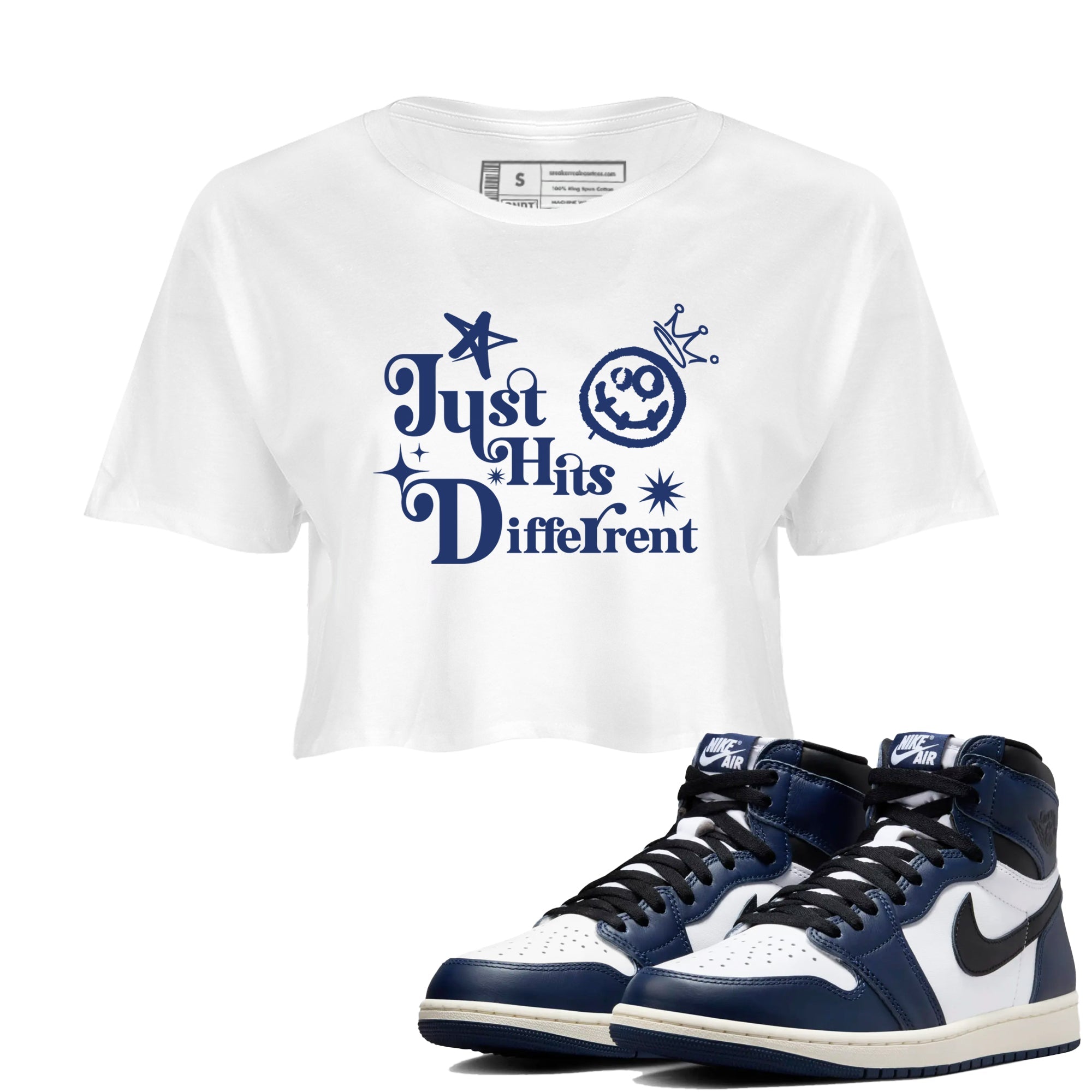 Just Hits Different snkmatch Women's Top - Air Jordan 1 Midnight Navy