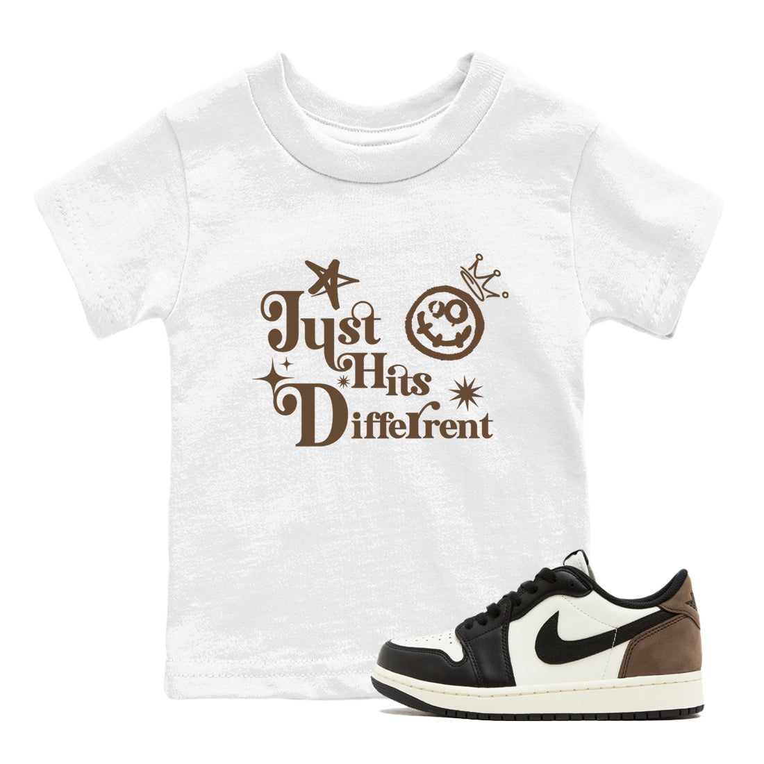 Just Hits Different snkmatch Tees Kids - Air Jordan 1 Mocha