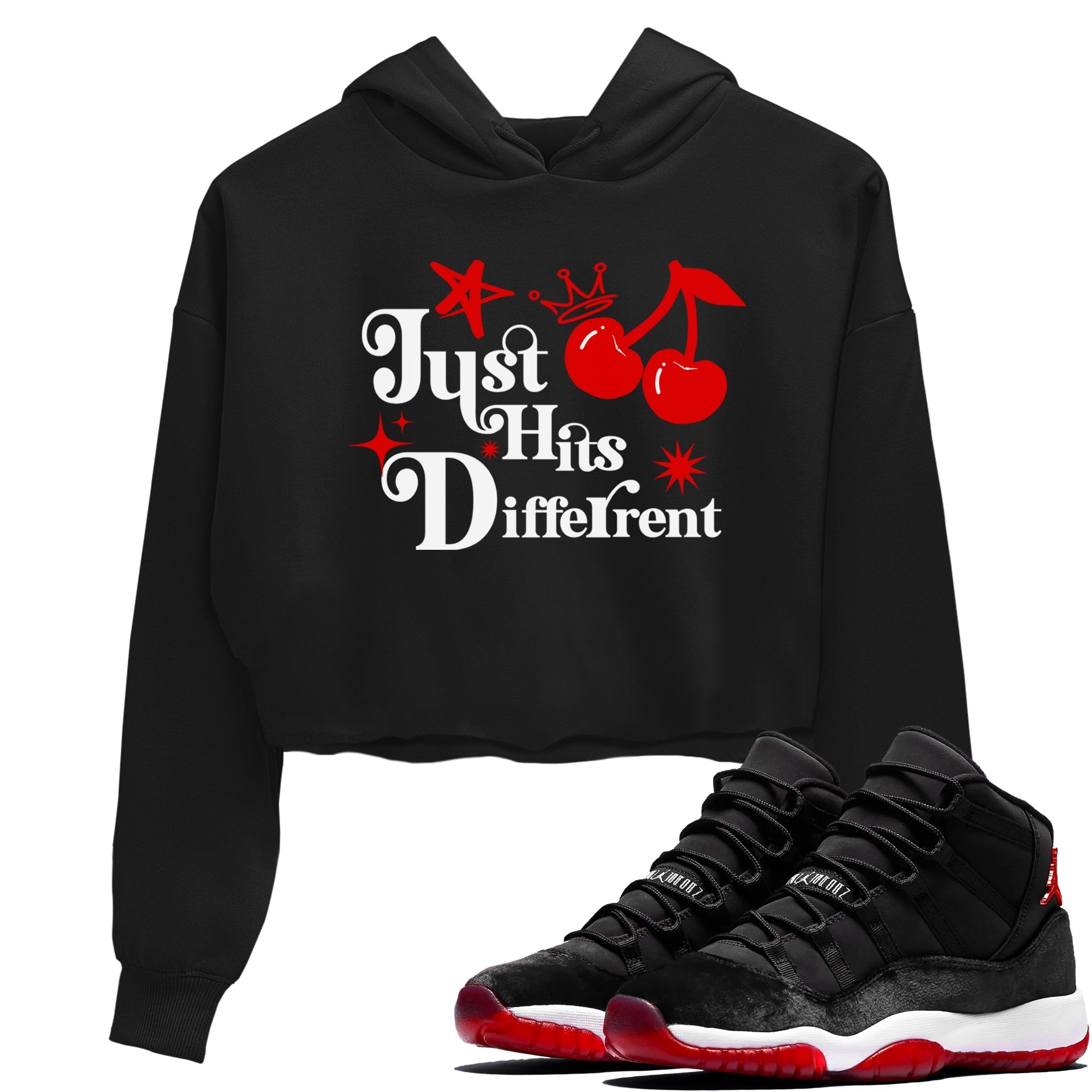 Just Hits Different snkmatch Women's Top - Air Jordan 11 Bred Velvet
