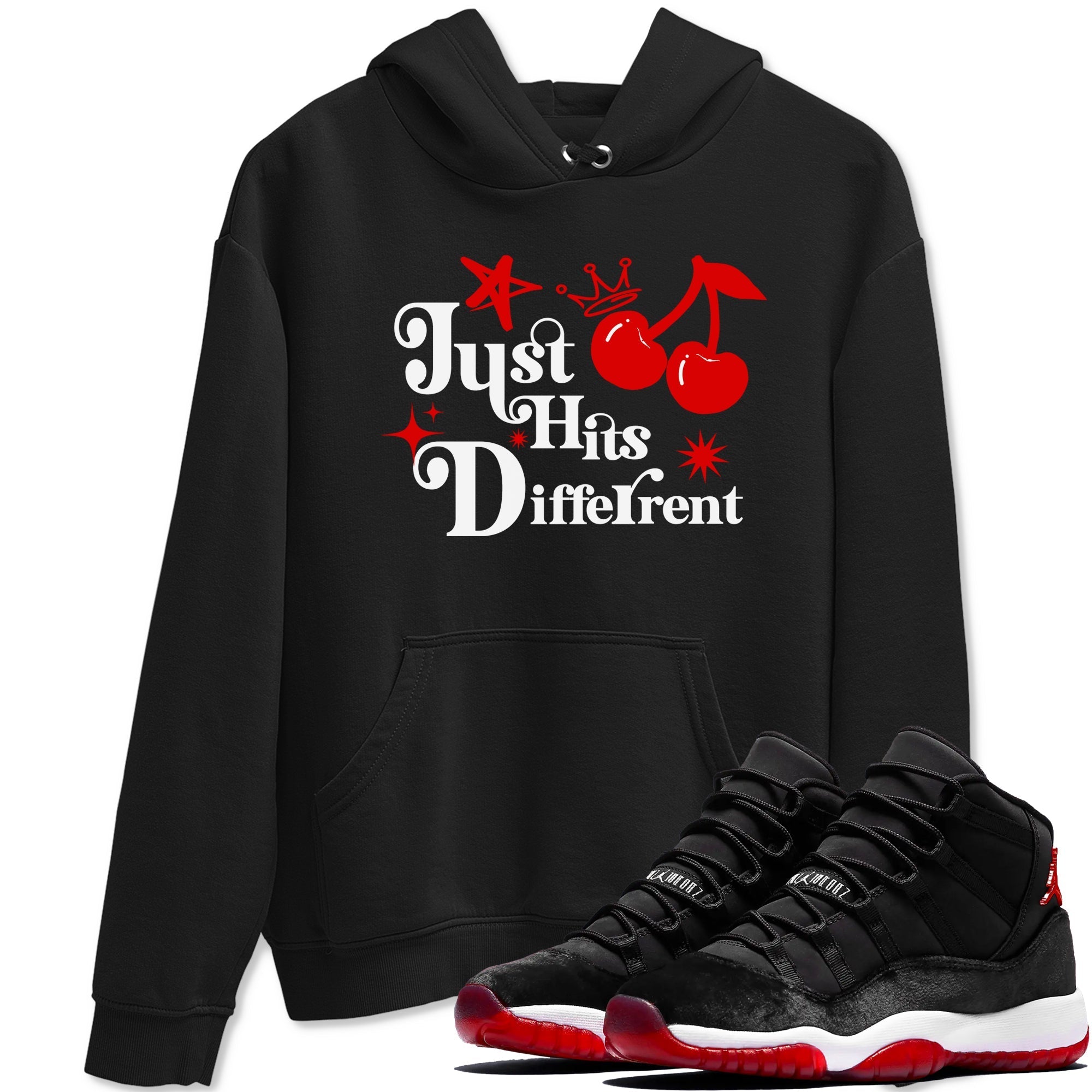 Just Hits Different snkmatch Tees - Air Jordan 11 Bred Velvet