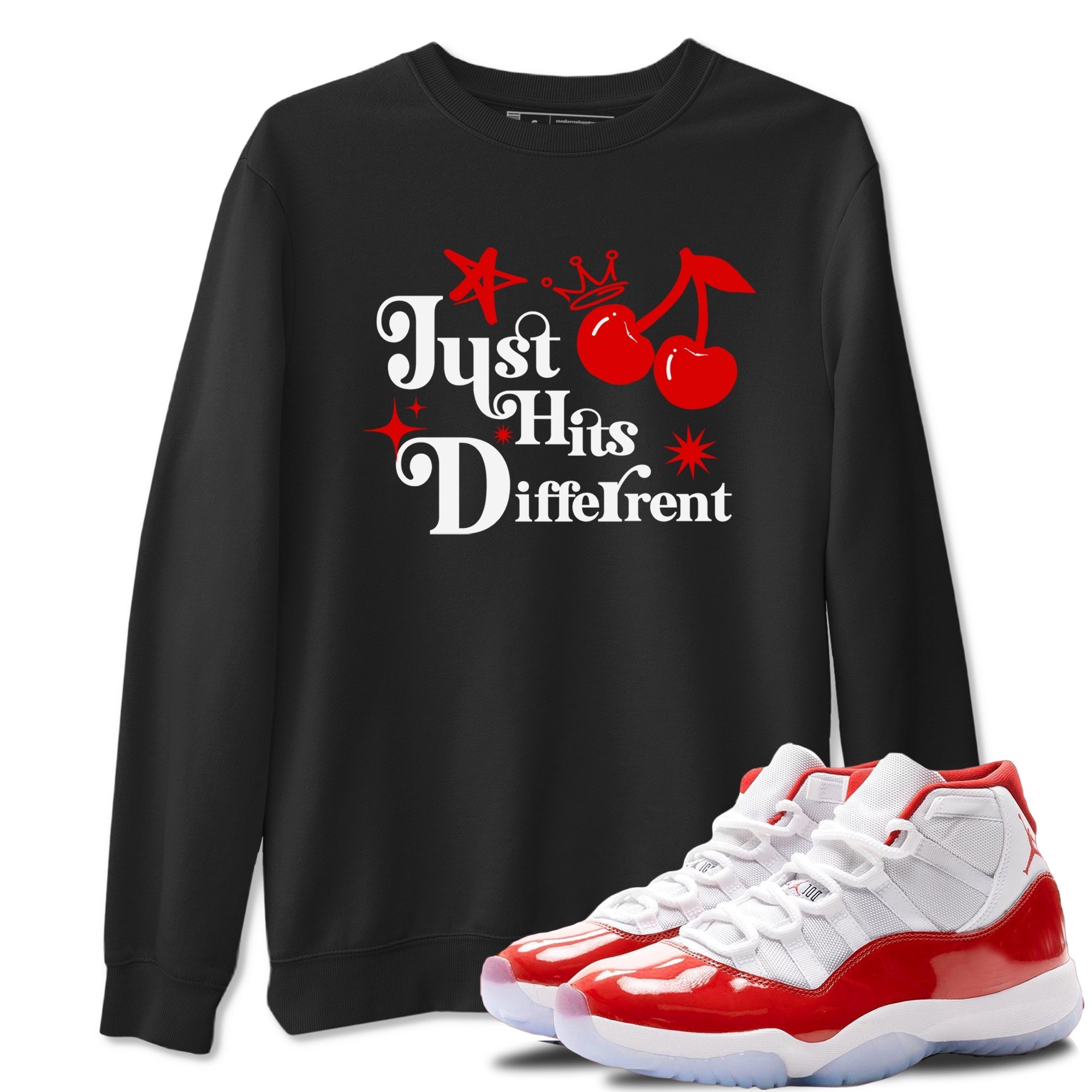 Just Hits Different snkmatch Tees - Air Jordan 11 Cherry