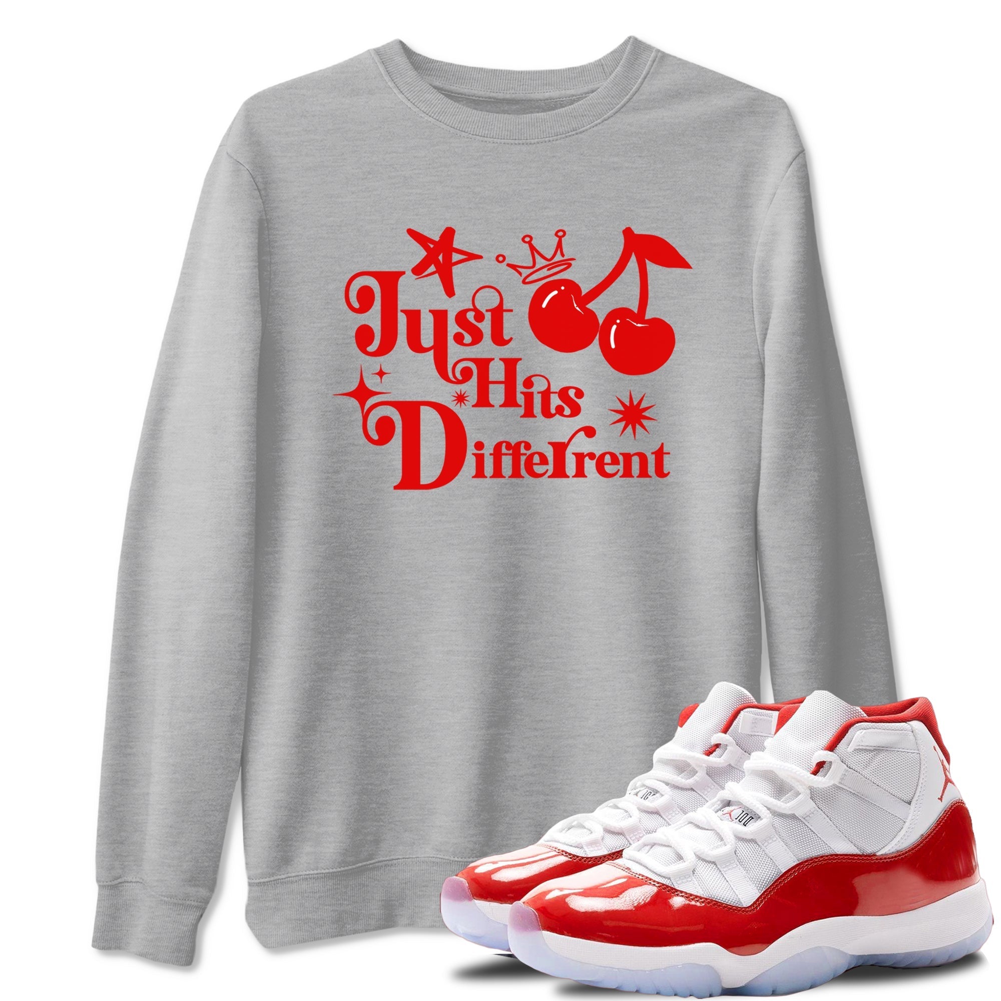 Just Hits Different snkmatch Tees - Air Jordan 11 Cherry