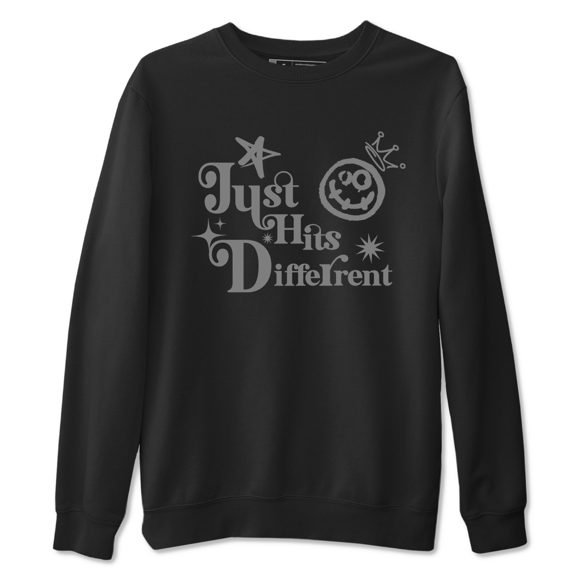 Just Hits Different snkmatch Tees - Air Jordan 12 Black Wolf Grey