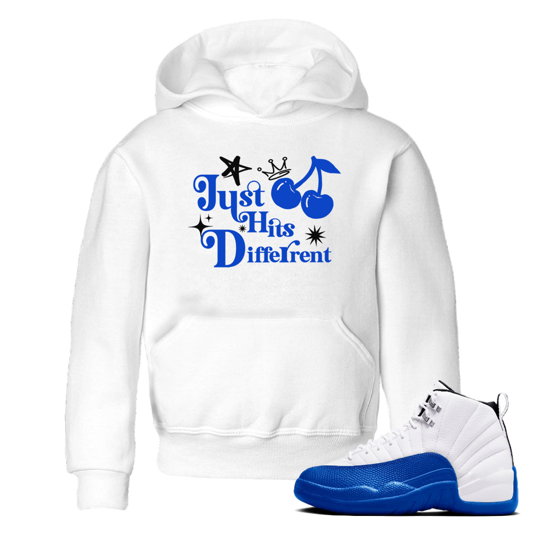 Just Hits Different snkmatch Tees Kids - Air Jordan 12 Blueberry