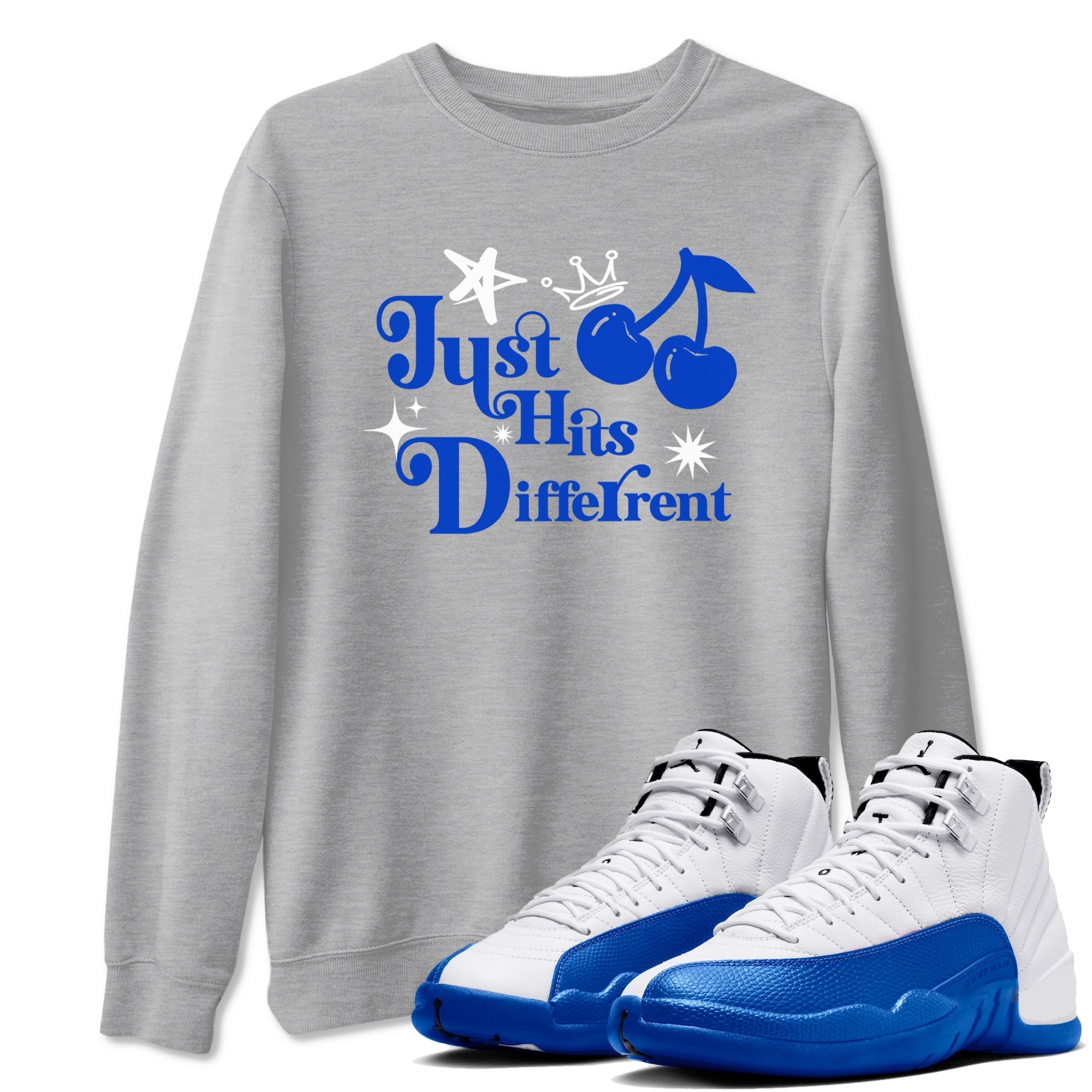 Just Hits Different snkmatch Tees - Air Jordan 12 Blueberry