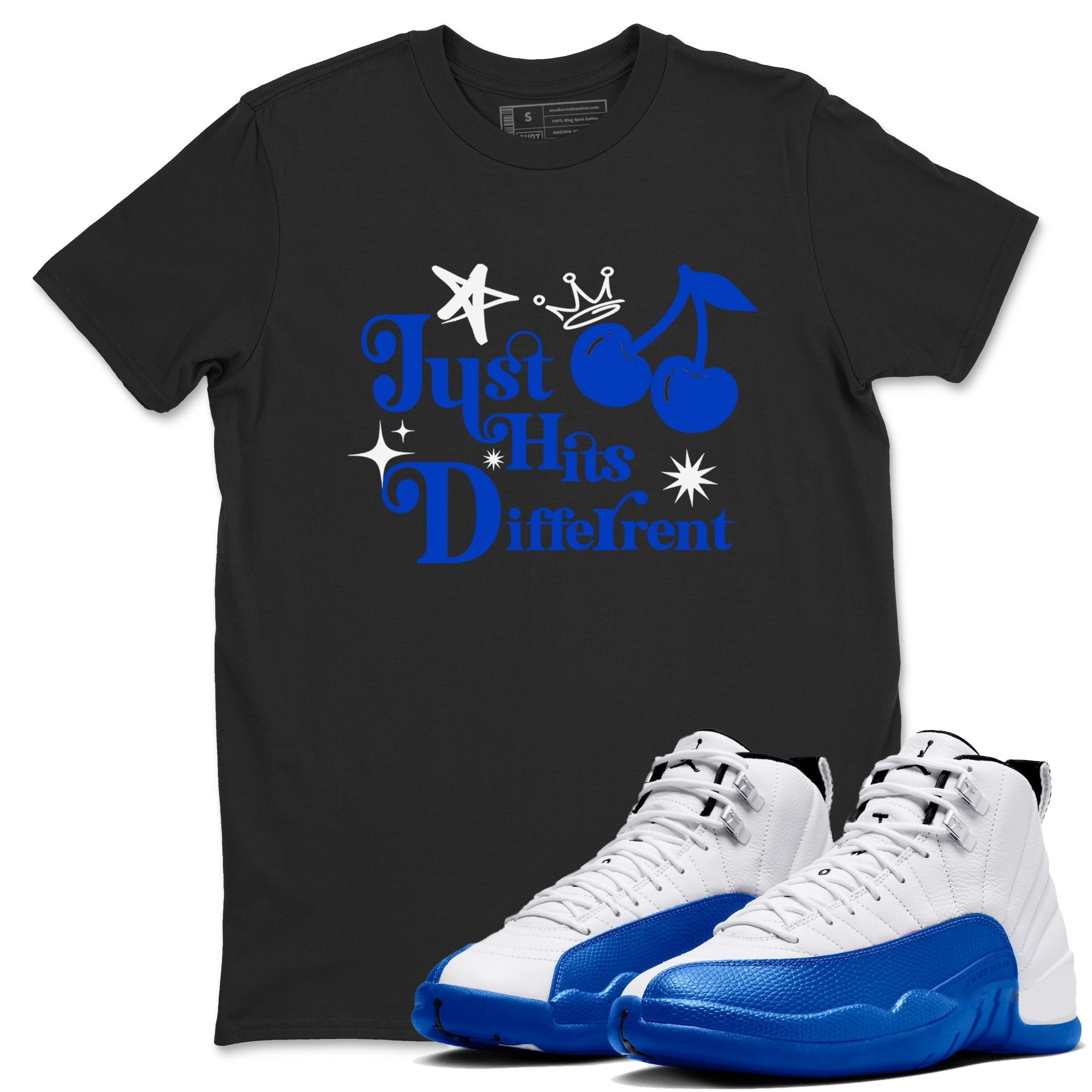 Just Hits Different snkmatch Tees - Air Jordan 12 Blueberry