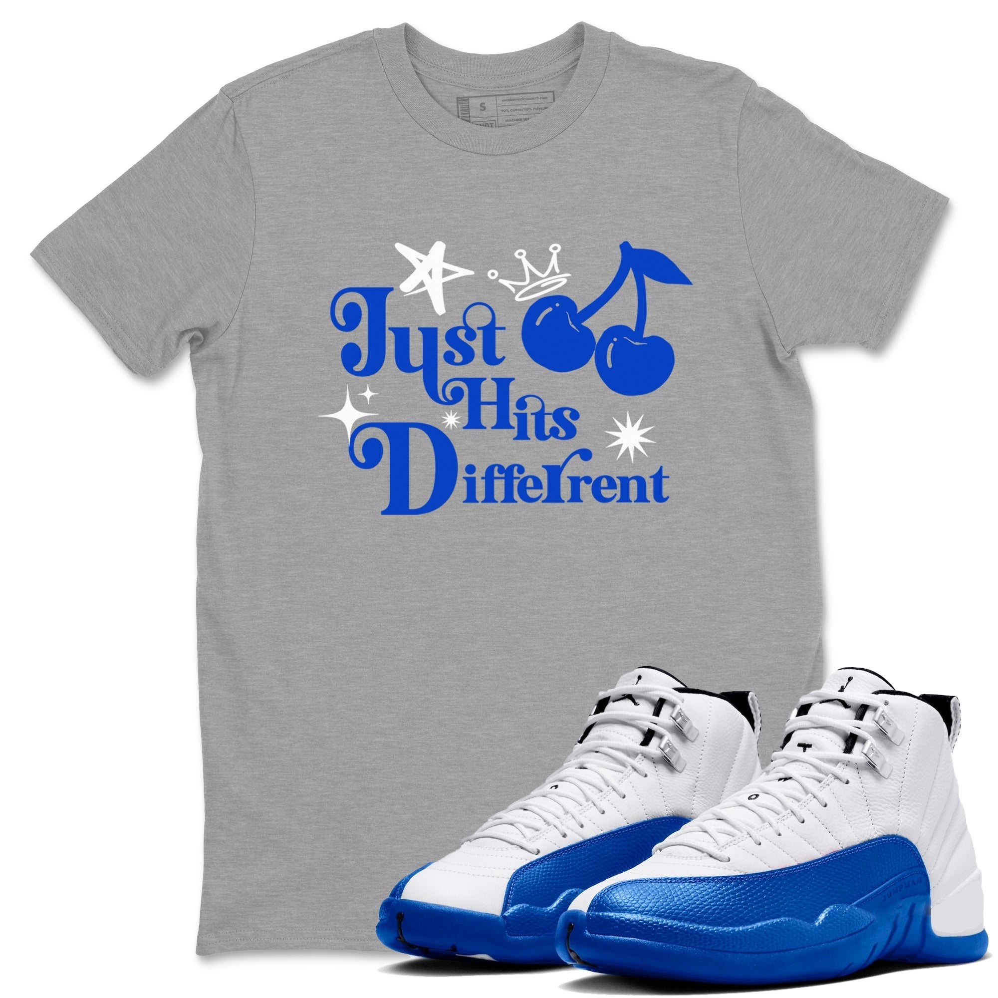 Just Hits Different snkmatch Tees - Air Jordan 12 Blueberry