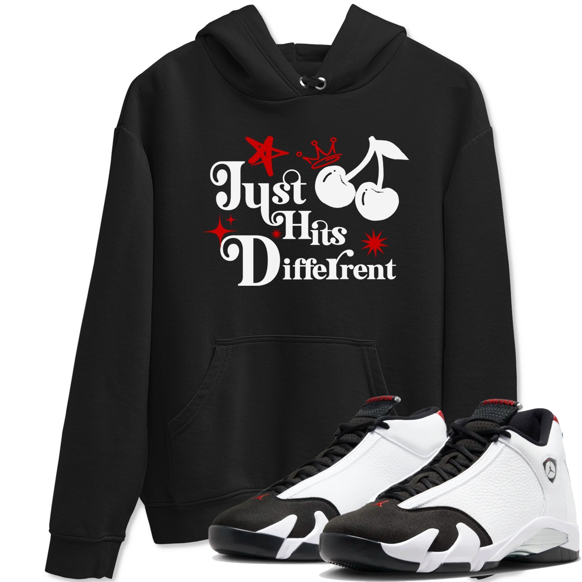 Just Hits Different snkmatch Tees - Air Jordan 14 Black Toe
