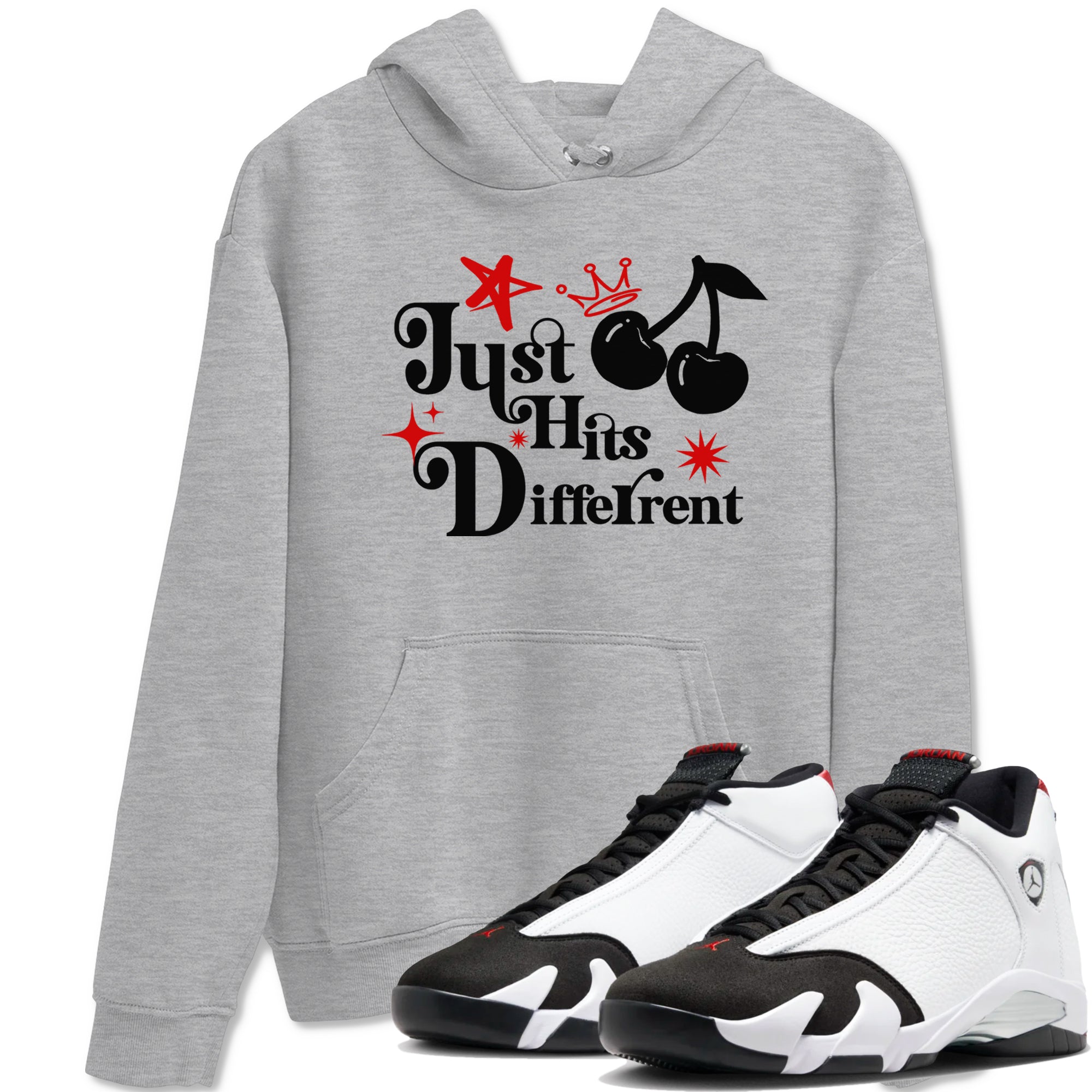 Just Hits Different snkmatch Tees - Air Jordan 14 Black Toe