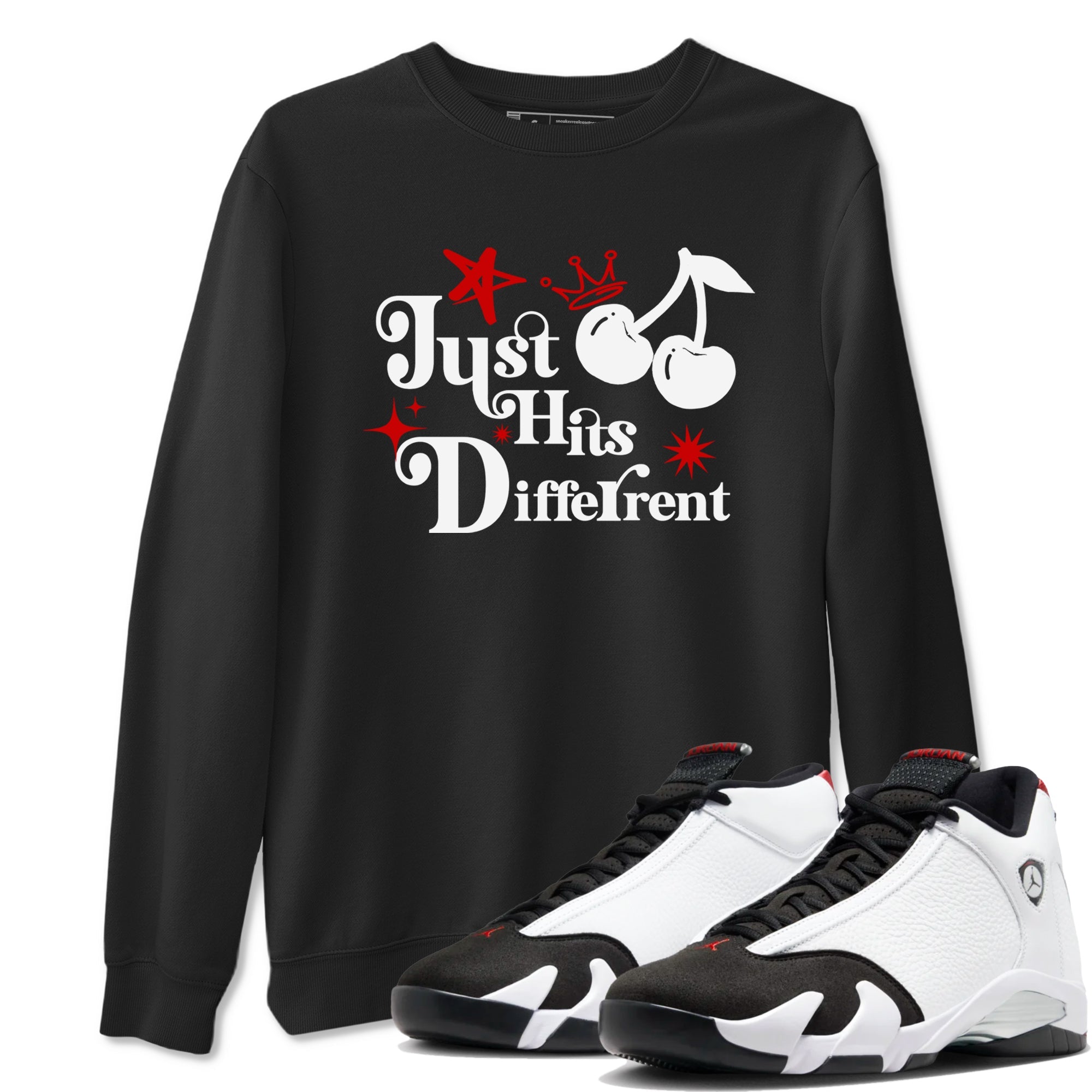 Just Hits Different snkmatch Tees - Air Jordan 14 Black Toe