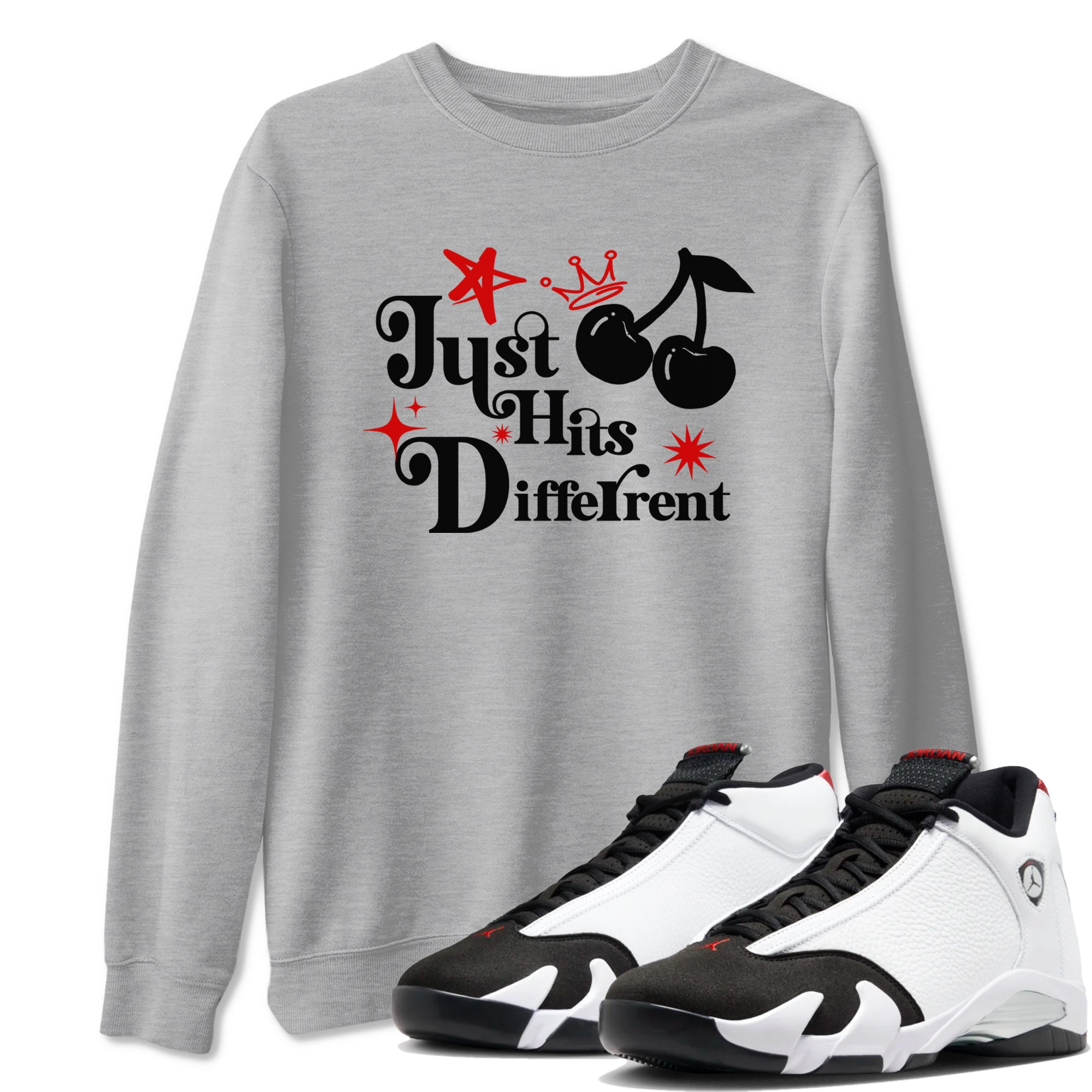 Just Hits Different snkmatch Tees - Air Jordan 14 Black Toe