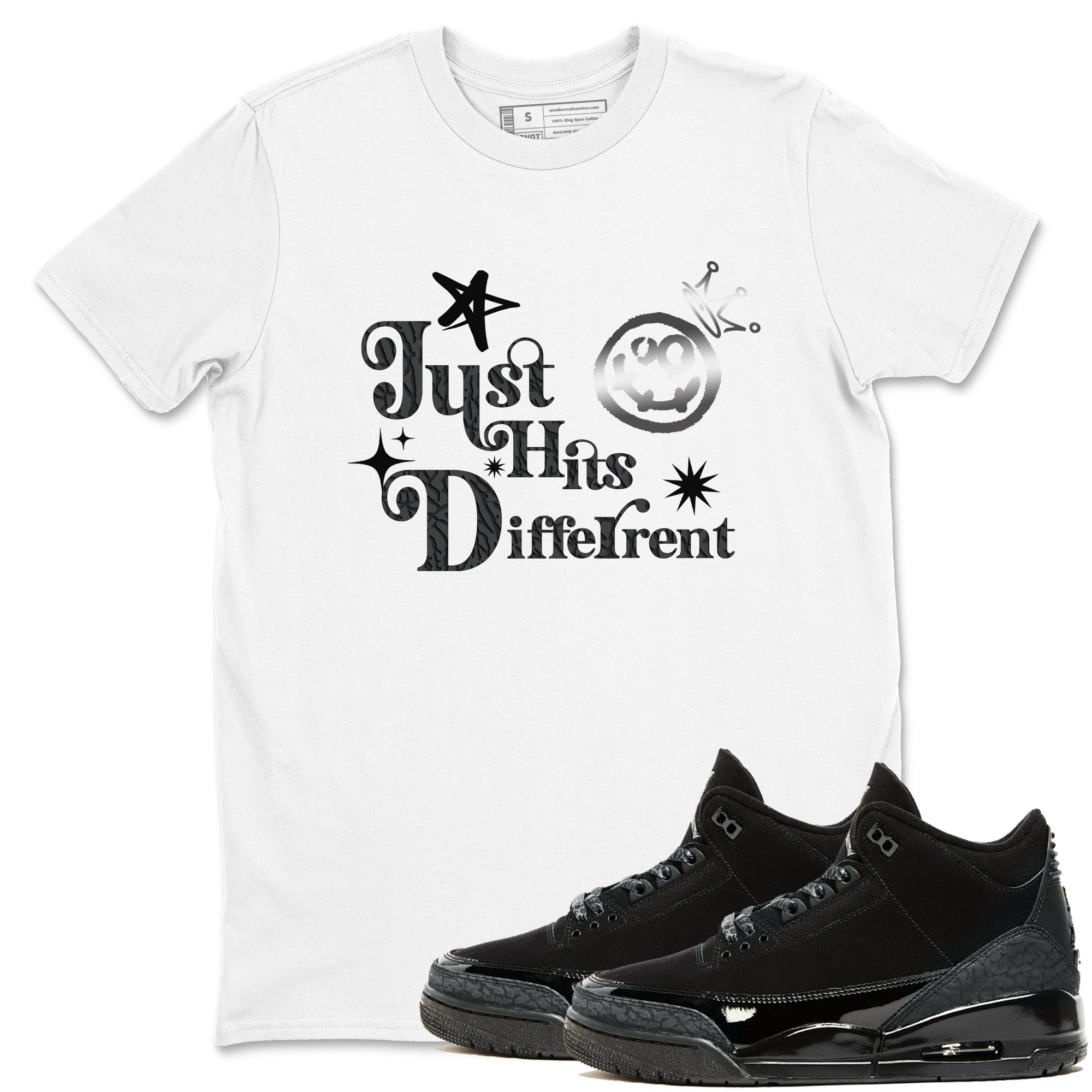 Just Hits Different snkmatch Tees - Air Jordan 3 Black Cat