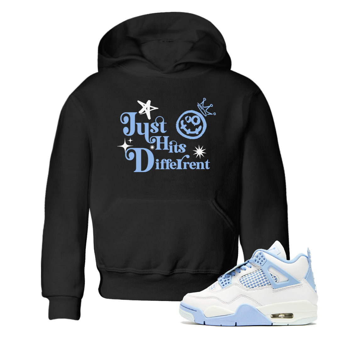 Just Hits Different snkmatch Tees Kids - Air Jordan 4 Aluminum