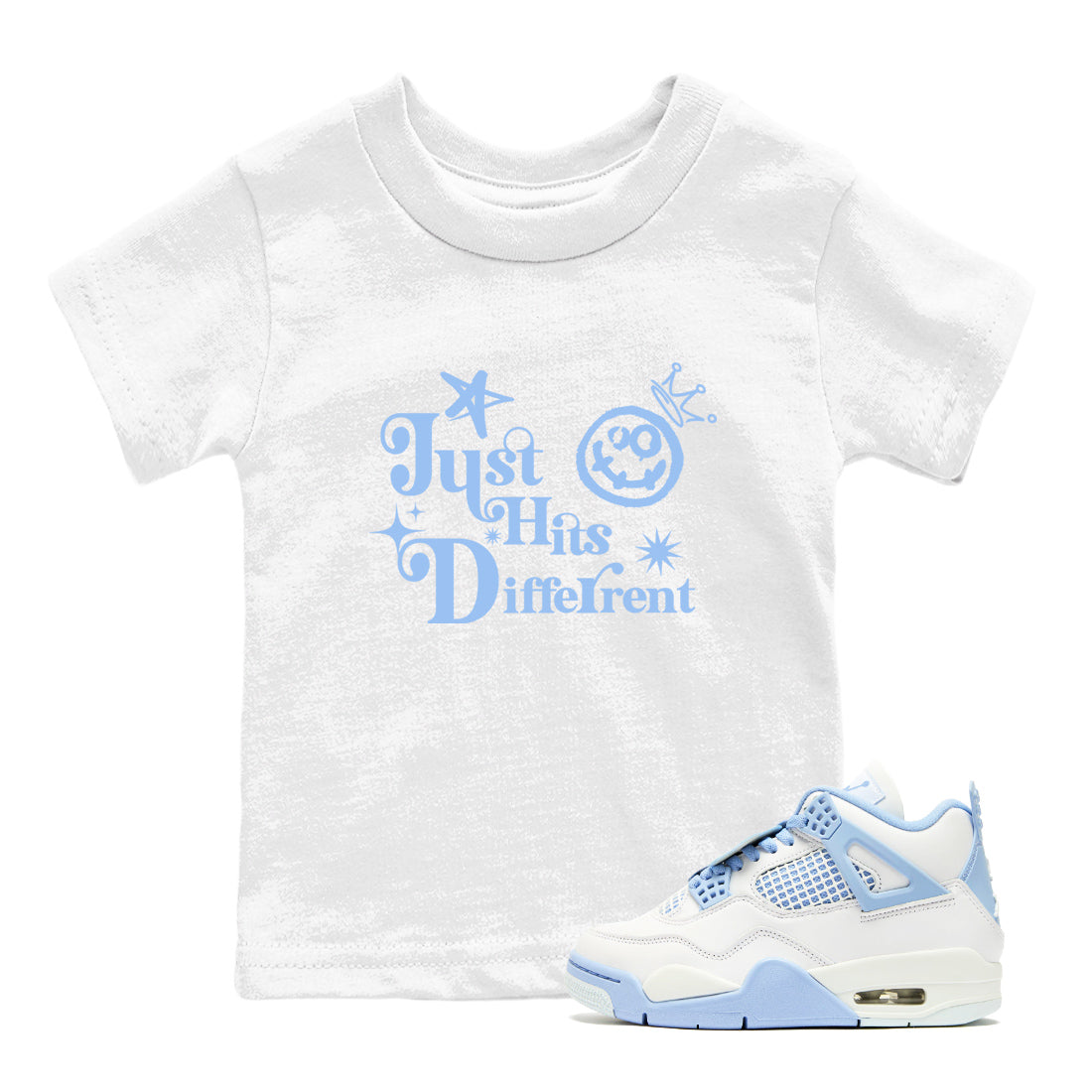 Just Hits Different snkmatch Tees Kids - Air Jordan 4 Aluminum