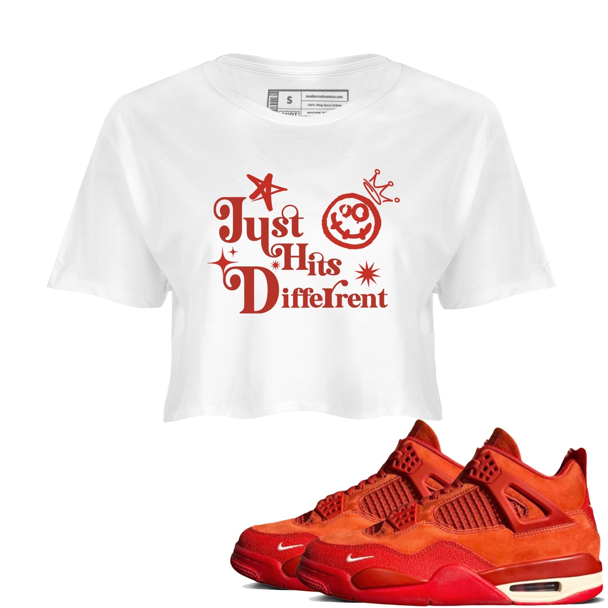 Just Hits Different snkmatch Women's Top - Air Jordan 4 Brick By Brick