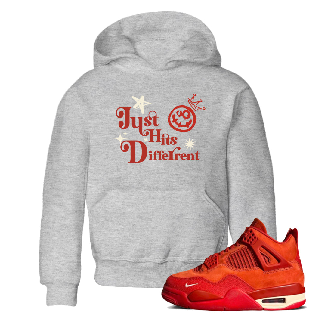 Just Hits Different snkmatch Tees Kids - Air Jordan 4 Brick By Brick