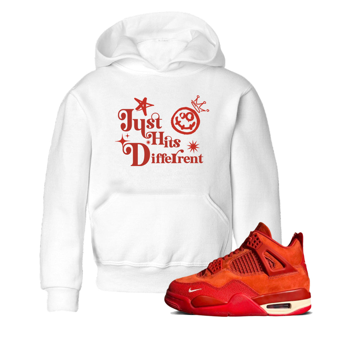 Just Hits Different snkmatch Tees Kids - Air Jordan 4 Brick By Brick