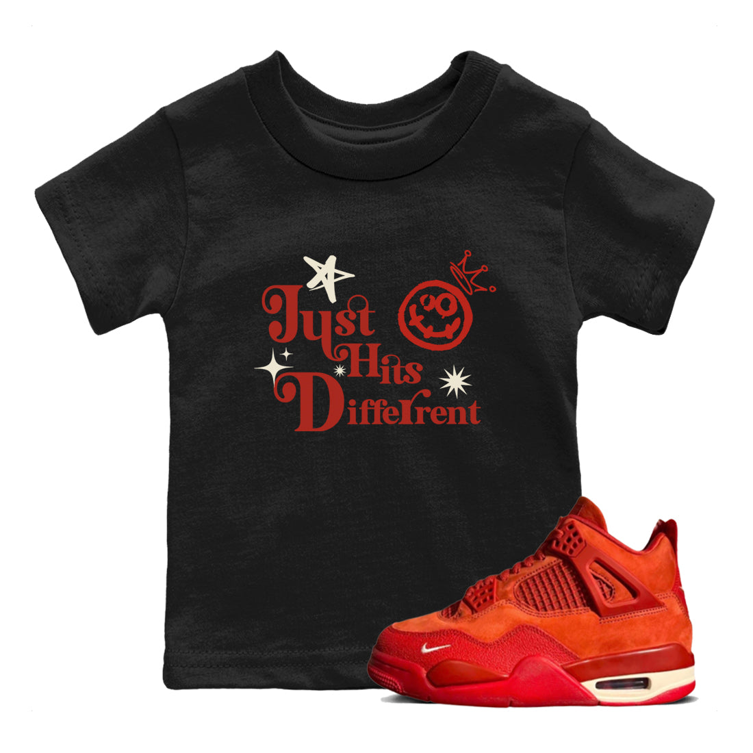 Just Hits Different snkmatch Tees Kids - Air Jordan 4 Brick By Brick