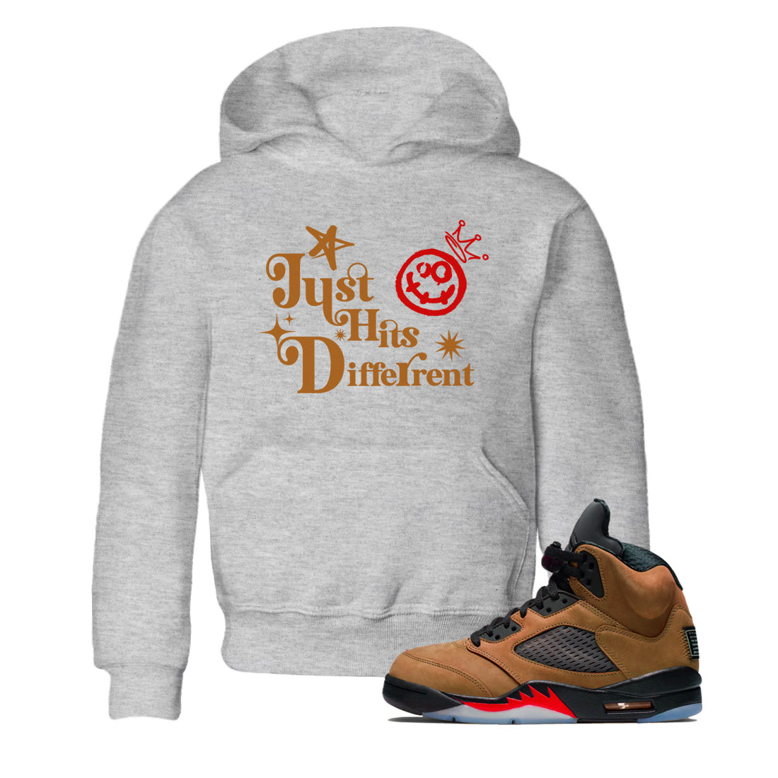 Just Hits Different snkmatch Tees Kids - Air Jordan 5 Archaeo Brown