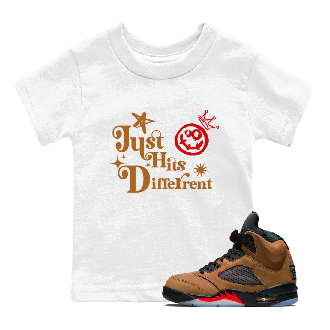 Just Hits Different snkmatch Tees Kids - Air Jordan 5 Archaeo Brown