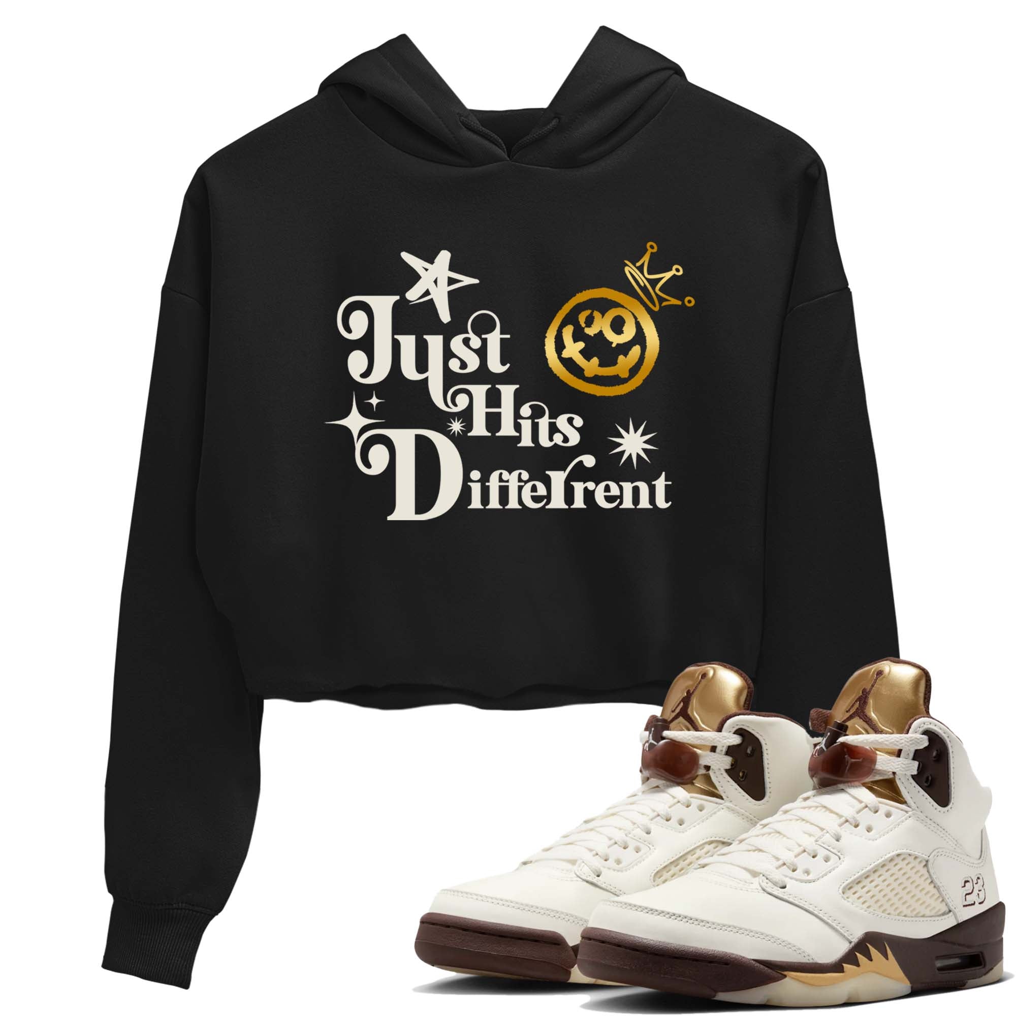 Just Hits Different snkmatch Women's Top - Air Jordan 5 Golden Ticket