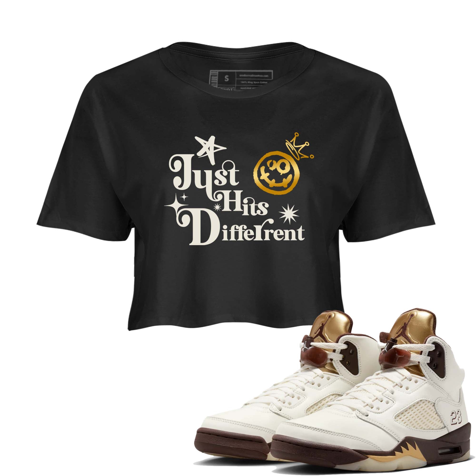 Just Hits Different snkmatch Women's Top - Air Jordan 5 Golden Ticket
