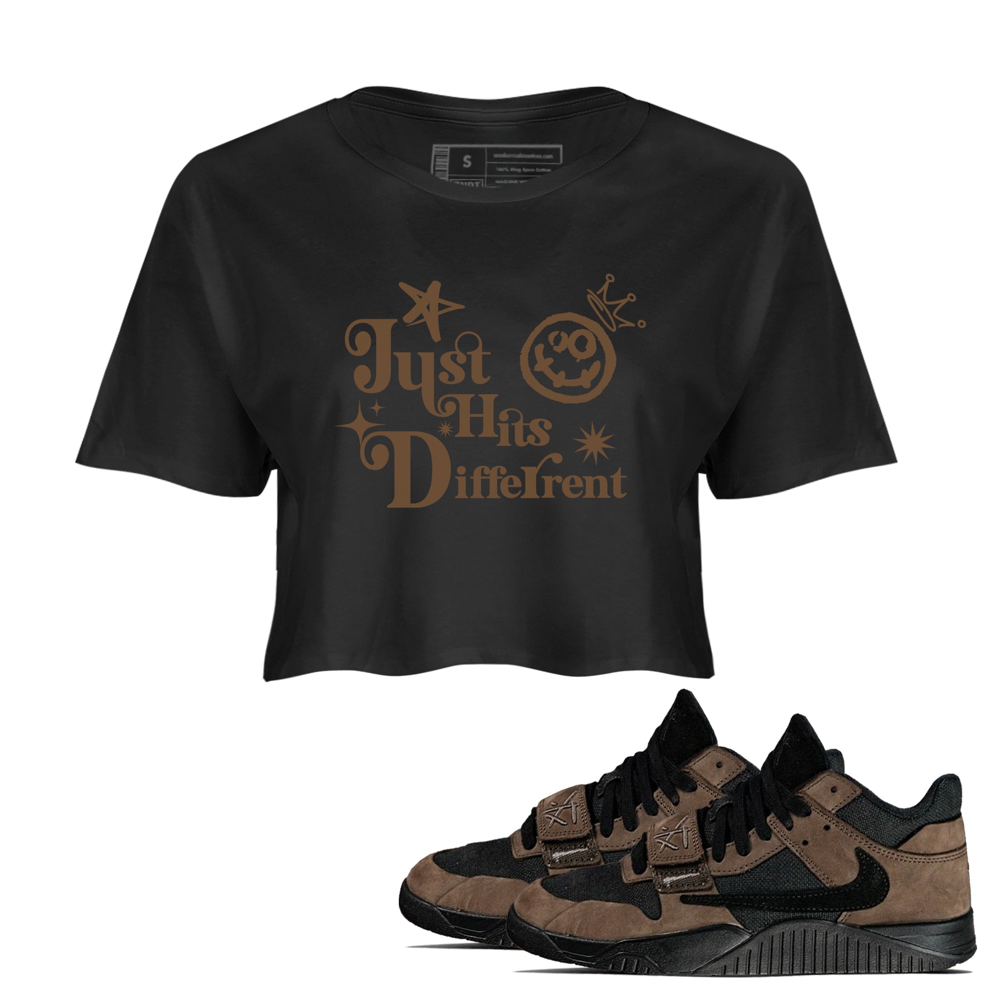 Just Hits Different snkmatch Women's Top - Jordan Jumpman Jack Travis Scott Dark Mocha