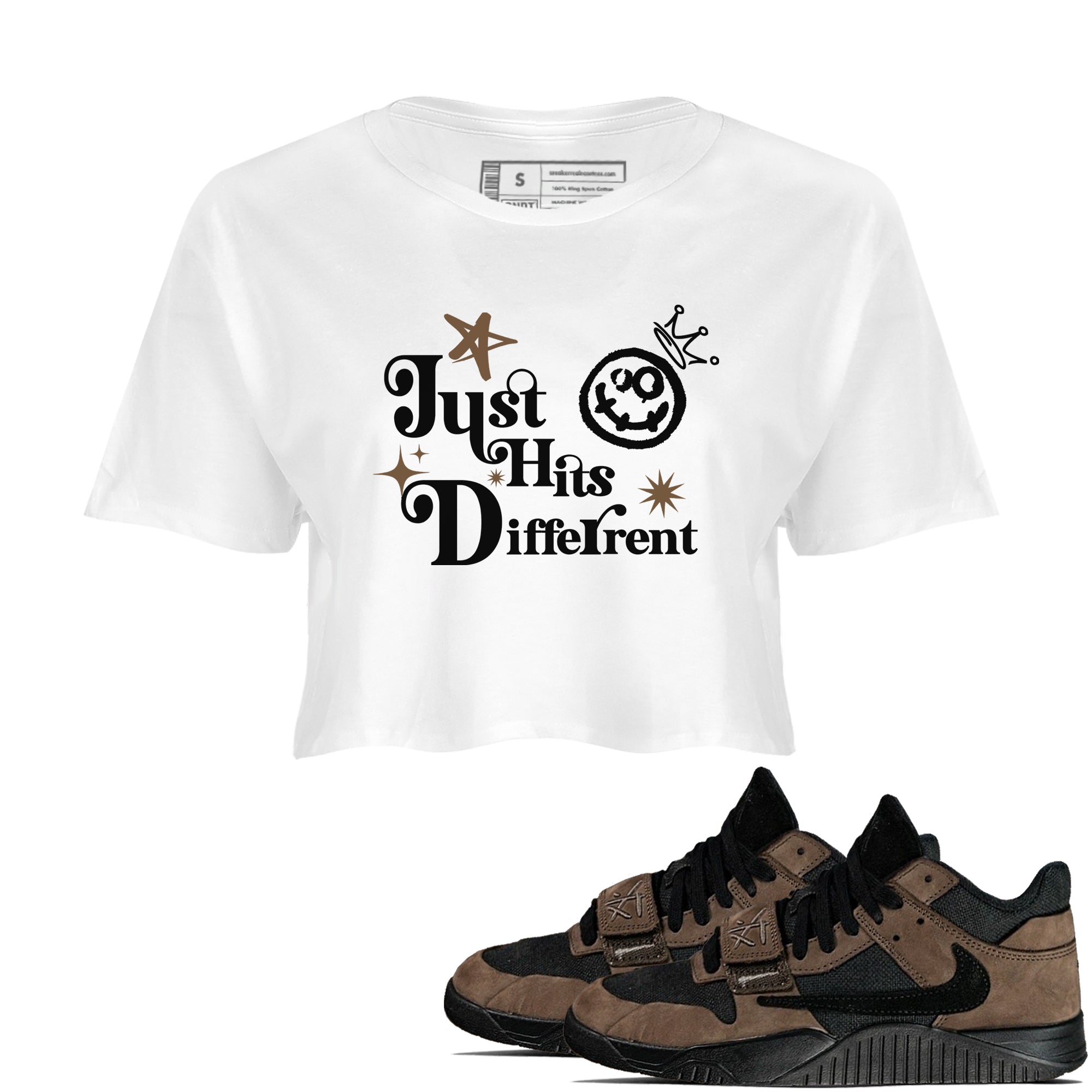 Just Hits Different snkmatch Women's Top - Jordan Jumpman Jack Travis Scott Dark Mocha