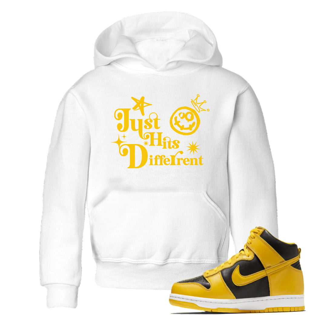 Just Hits Different snkmatch Tees Kids - Dunk High Pollen